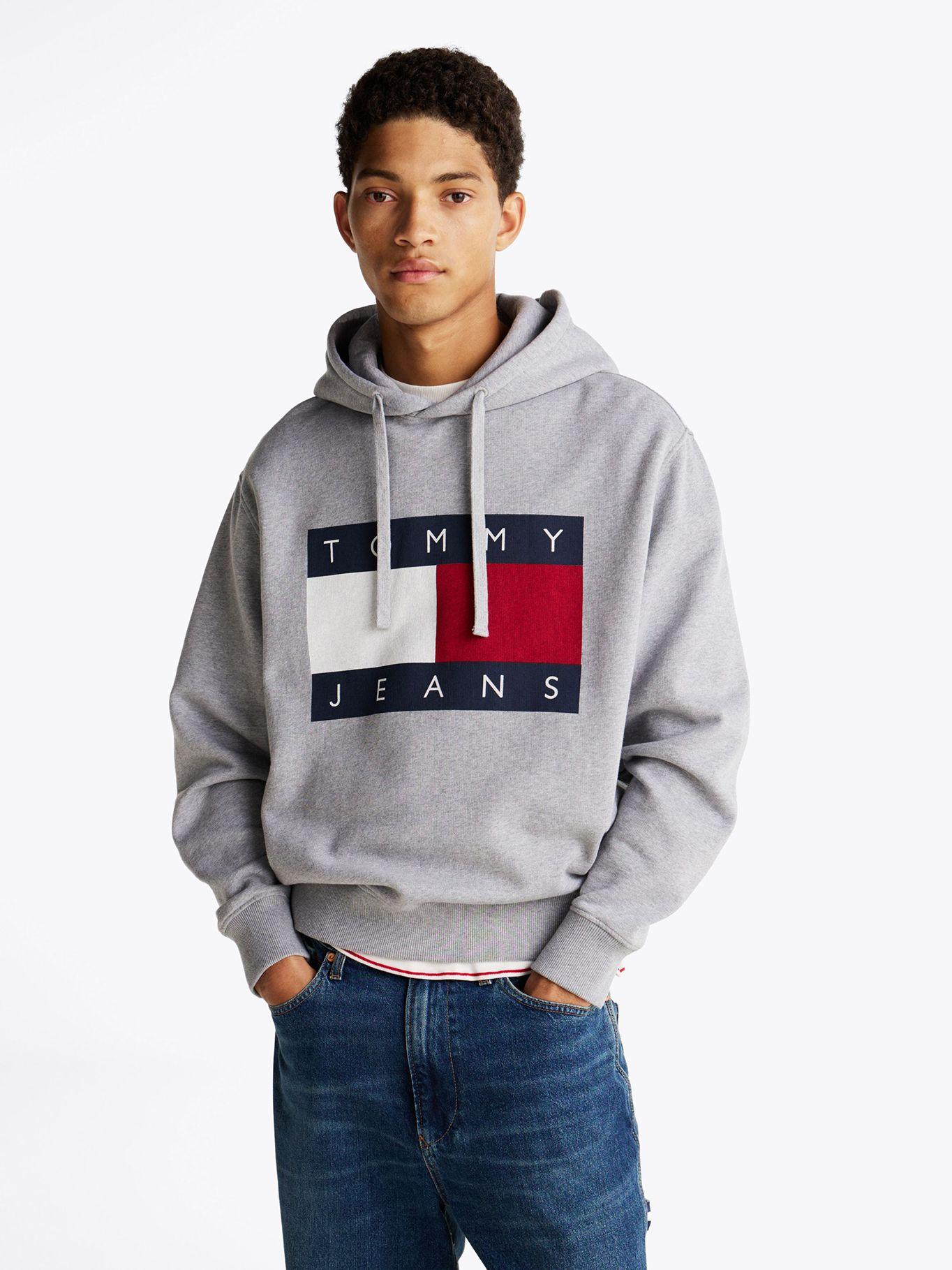 Polerón Hoodie Relaxed Mélange Logo Gris Tommy Jeans-0
