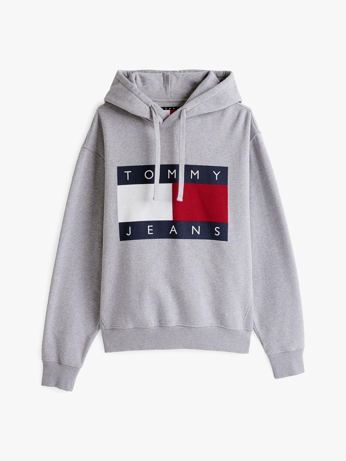 Polerón Hoodie Relaxed Mélange Logo Gris Tommy Jeans-4