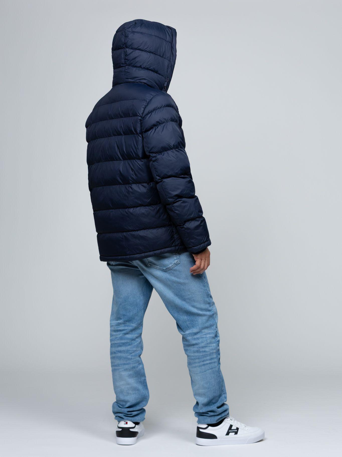 Parka Acolchada Con Gorro Azul Tommy Hilfiger-2