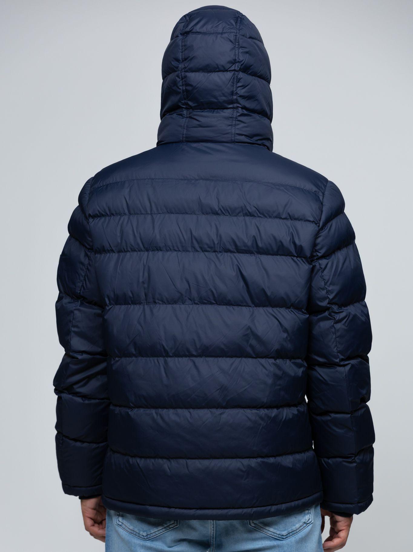 Parka Acolchada Con Gorro Azul Tommy Hilfiger-4