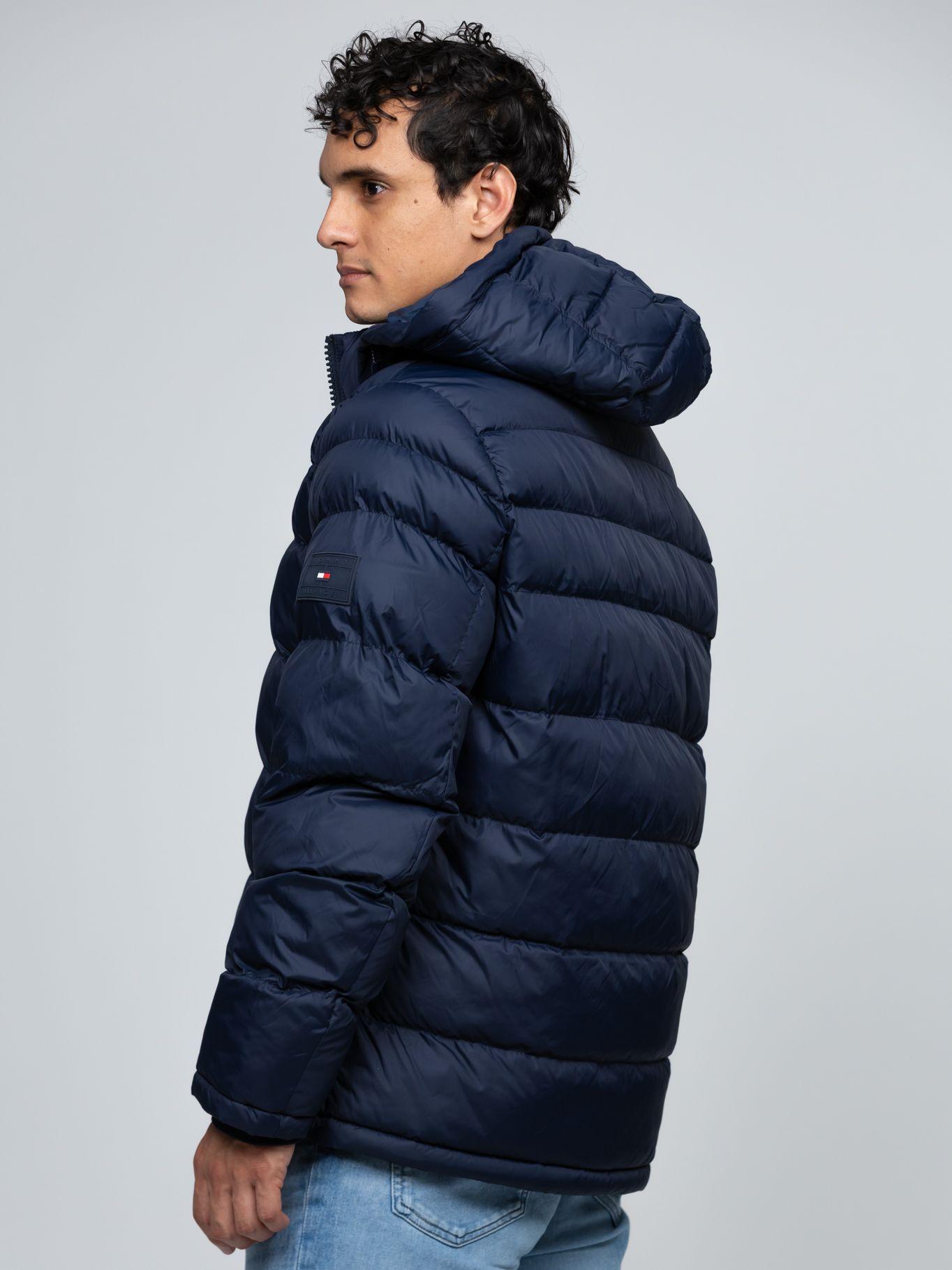 Parka Acolchada Con Gorro Azul Tommy Hilfiger-5