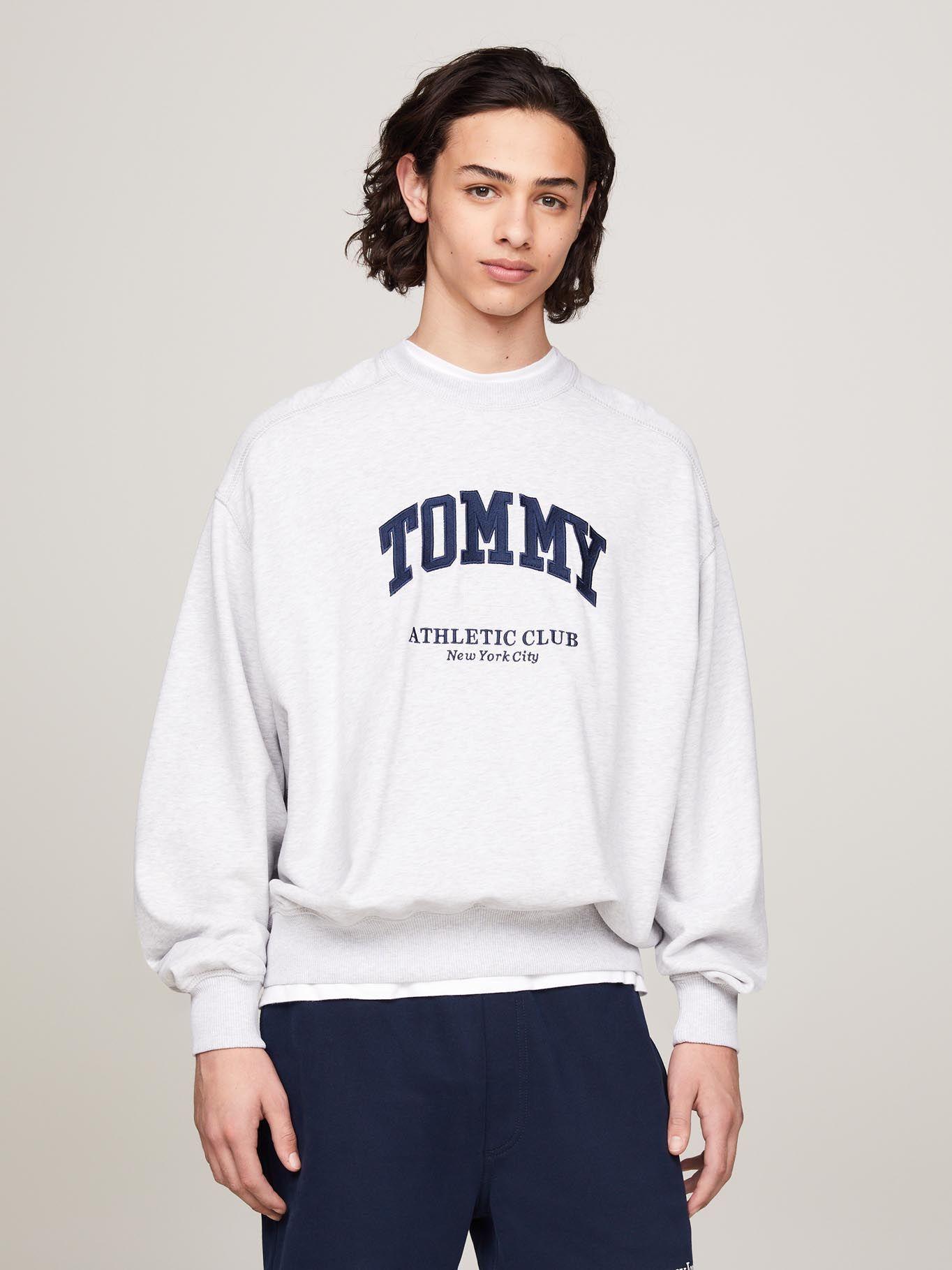 Polerón Relaxed Estilo Varsity Gris Tommy Jeans-0
