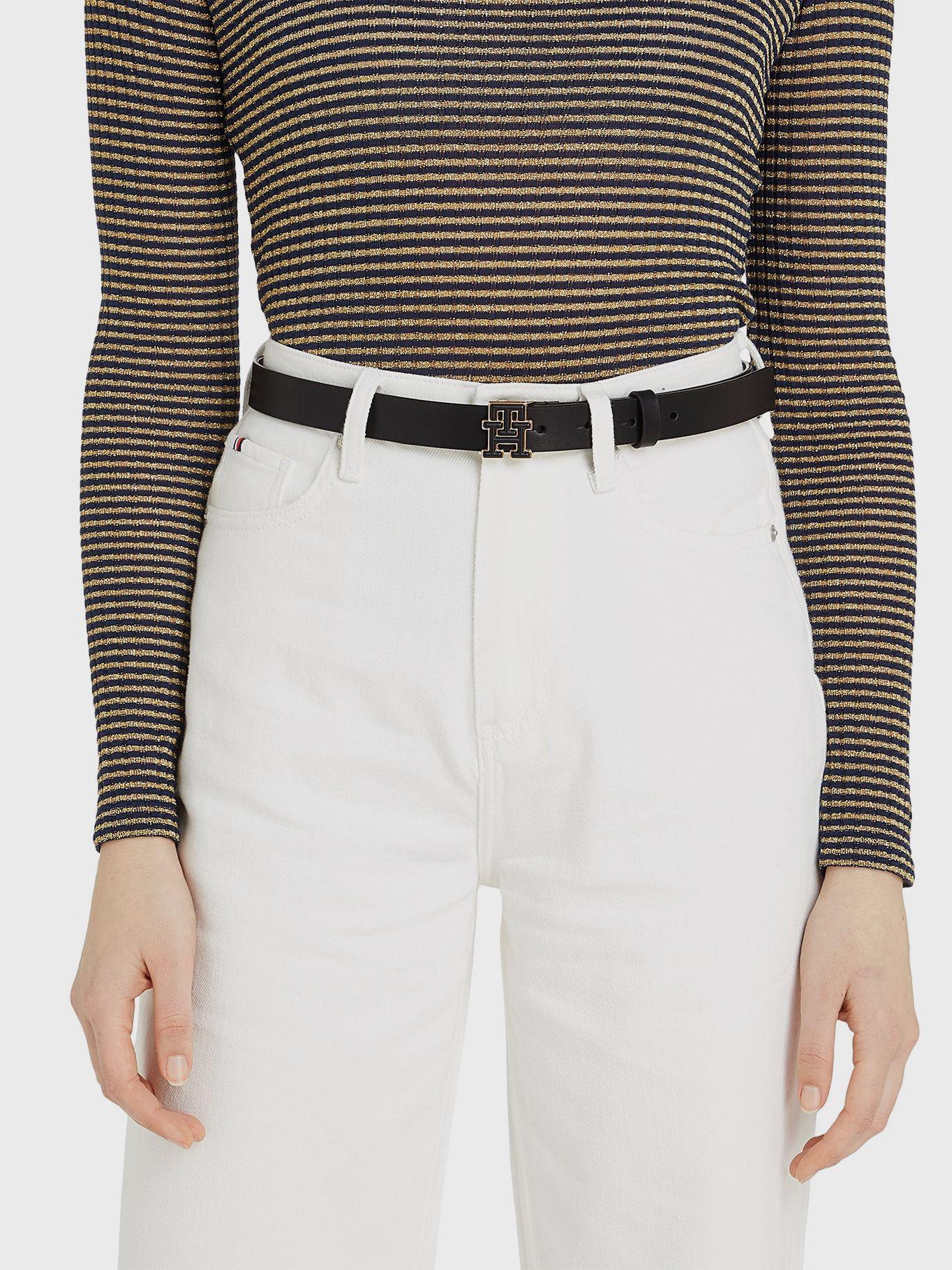 Cinturón Cuero y Hebilla Monogram Negro Tommy Hilfiger-2