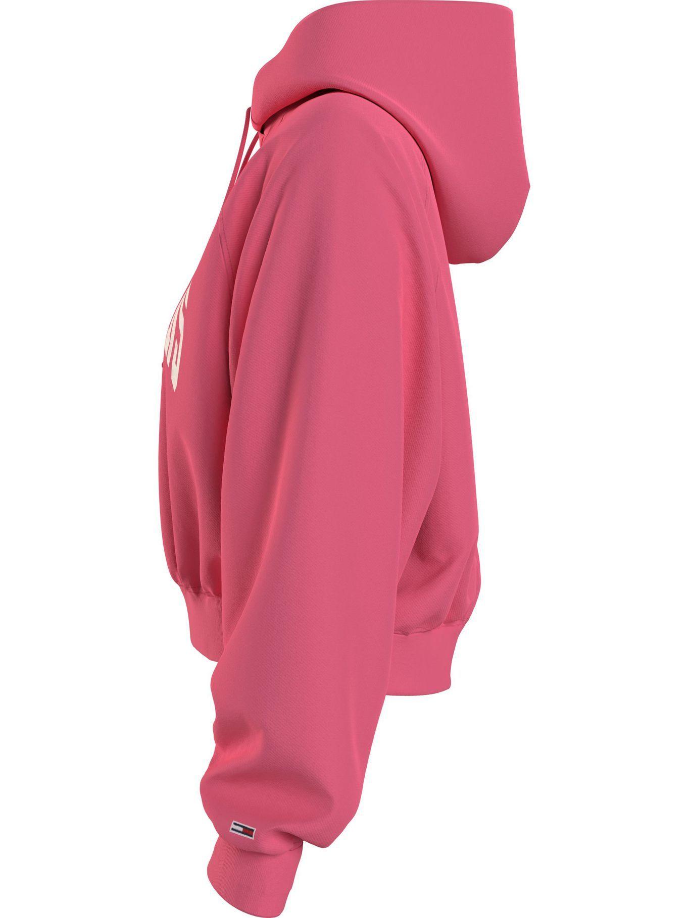 Polerón Hoodie Estilo Universitario Rosado Tommy Hilfiger-3