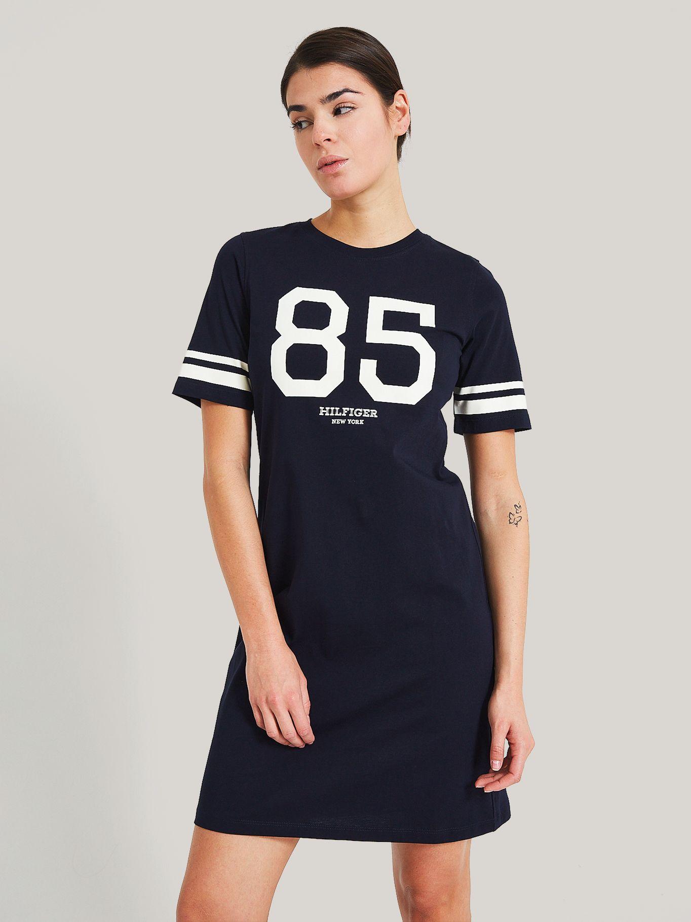 VESTIDO LOGO VARSITY 85 AZUL TOMMY HILFIGER-0