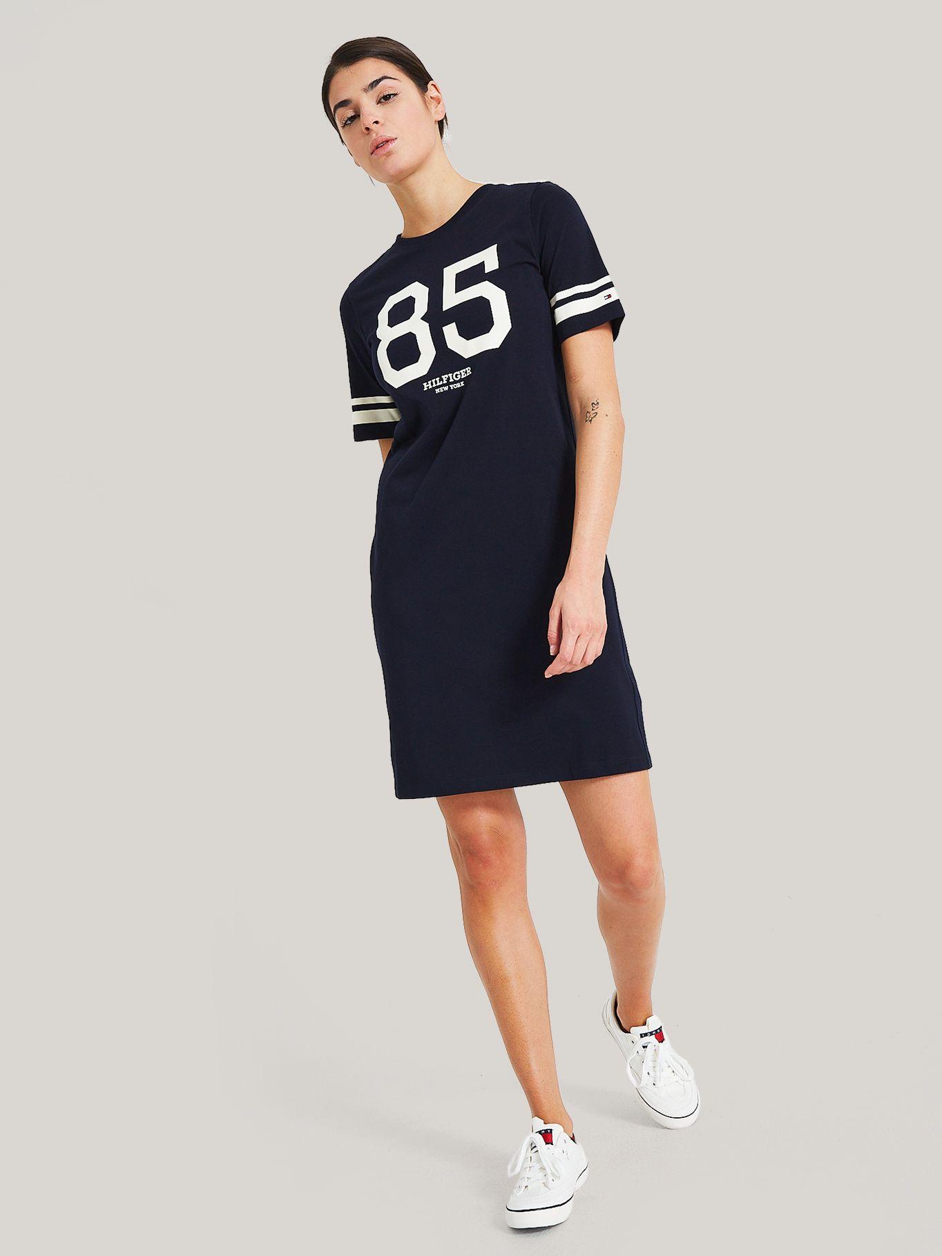 VESTIDO LOGO VARSITY 85 AZUL TOMMY HILFIGER-1