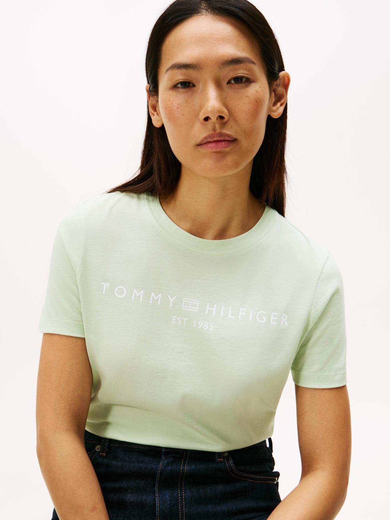 Polera Signature Con Logo Verde Tommy Hilfiger-3