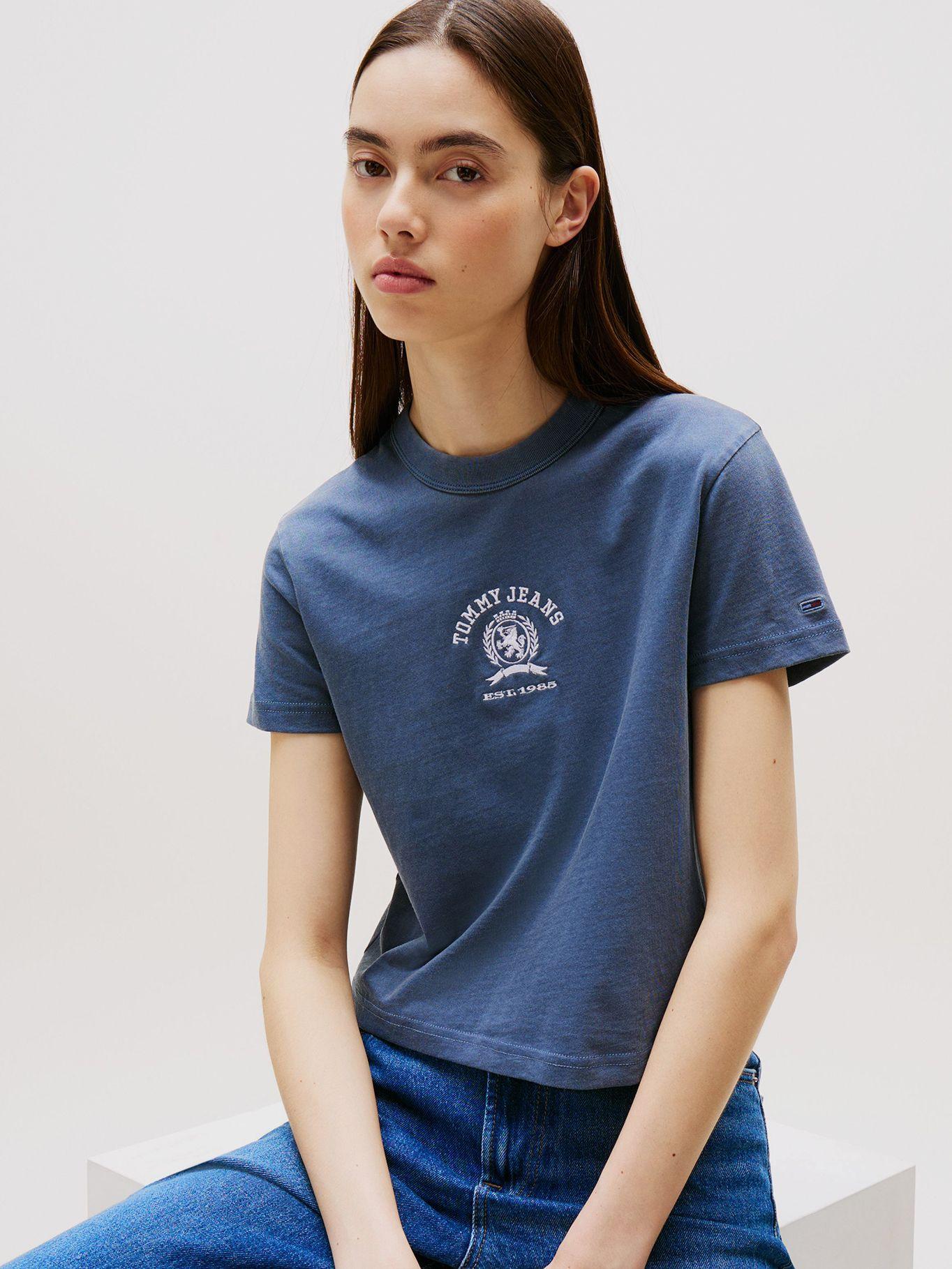 Polera Varsity Crest Logo Azul Tommy Jeans-3