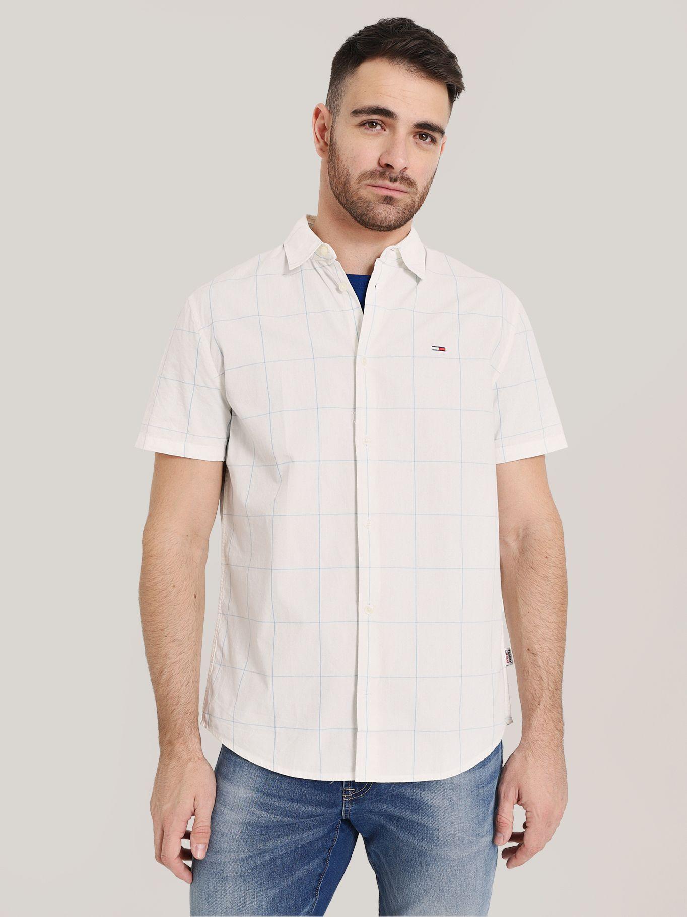 Camisa A Cuadros Classic Fit Beige Tommy Hilfiger-0