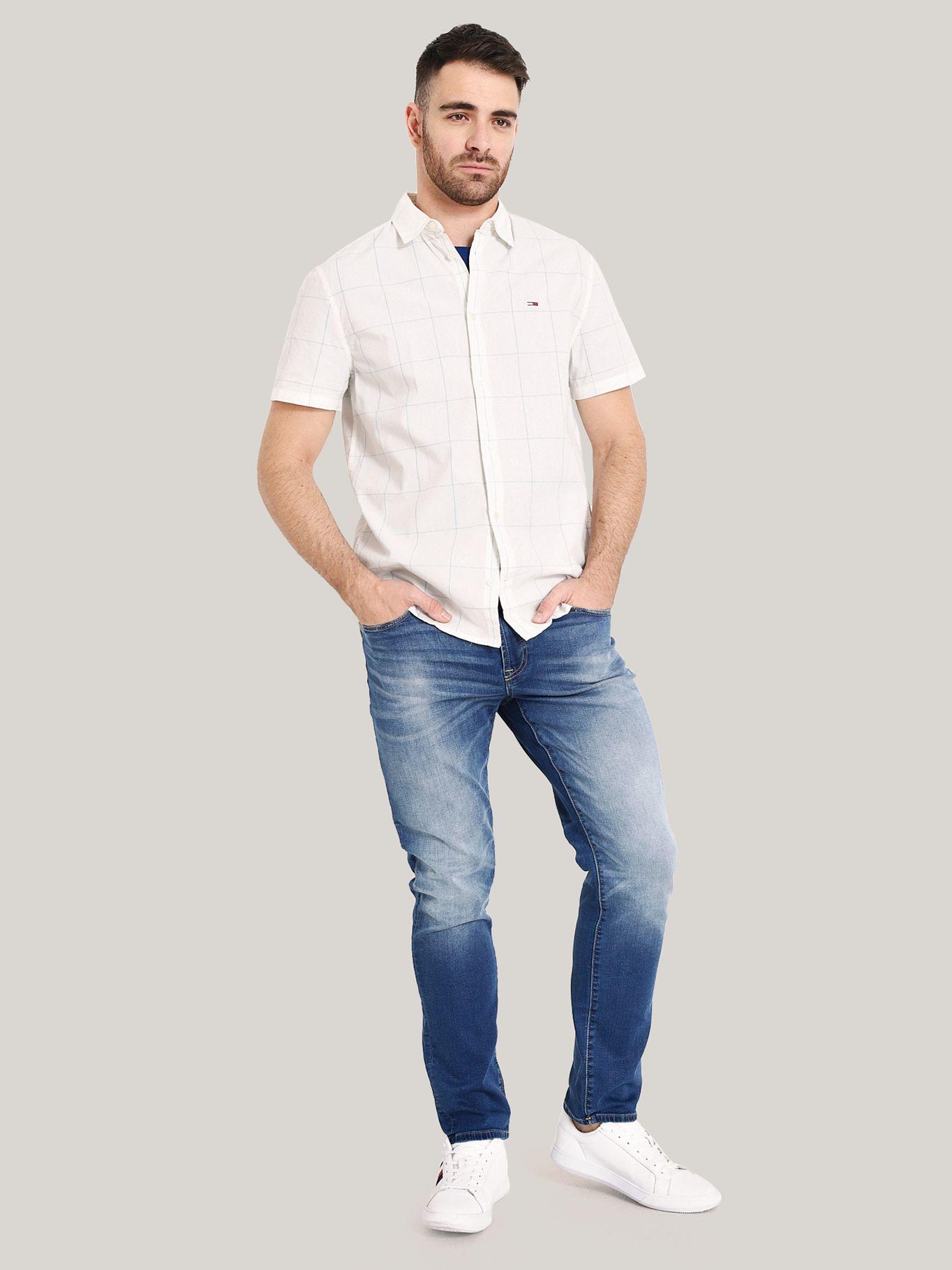 Camisa A Cuadros Classic Fit Beige Tommy Hilfiger-1