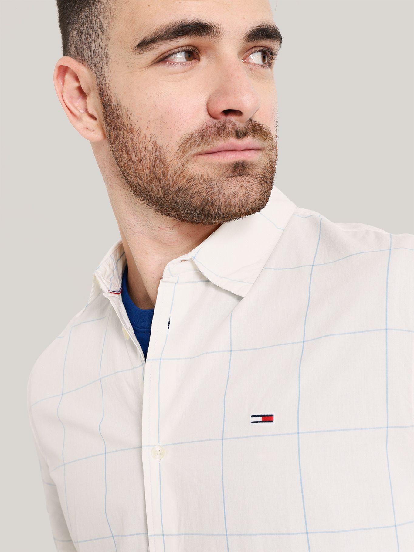 Camisa A Cuadros Classic Fit Beige Tommy Hilfiger-3