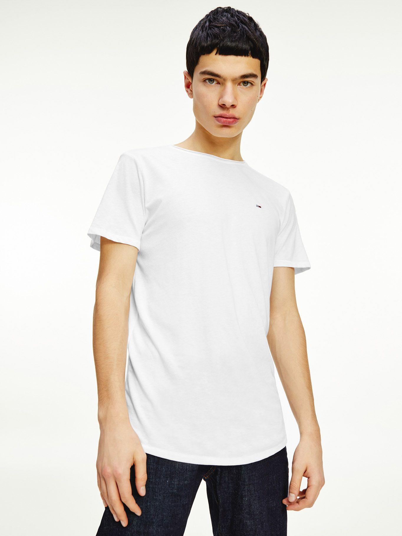 Polera Jaspe Slim C-Neck Blanco Tommy Jeans F2-0
