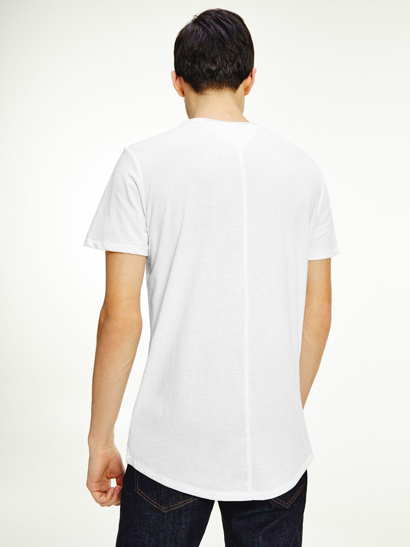 Polera Jaspe Slim C-Neck Blanco Tommy Jeans F2-1
