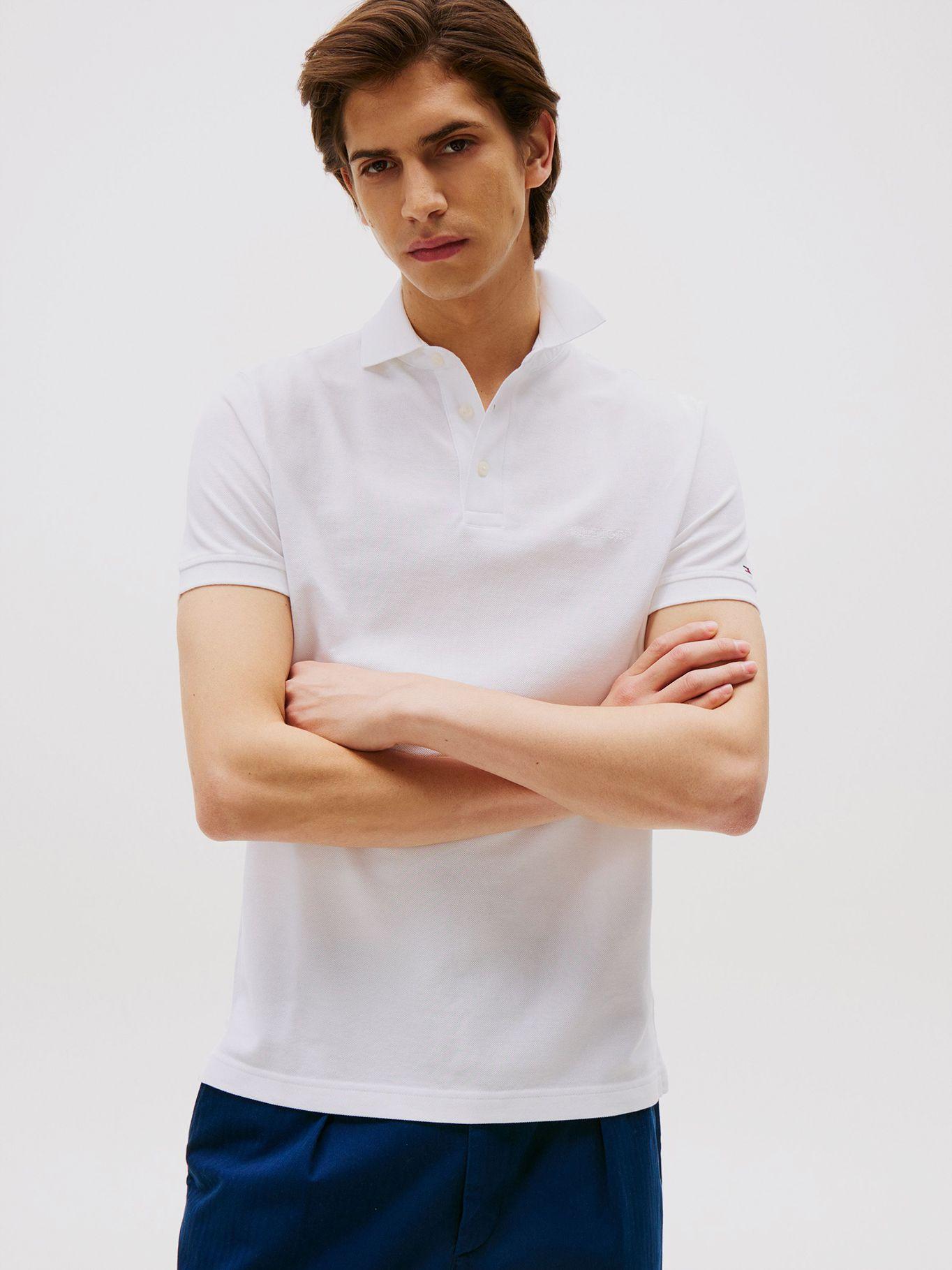 Polo Tonal Monotype Regular Fit Blanco Tommy Hilfiger-0