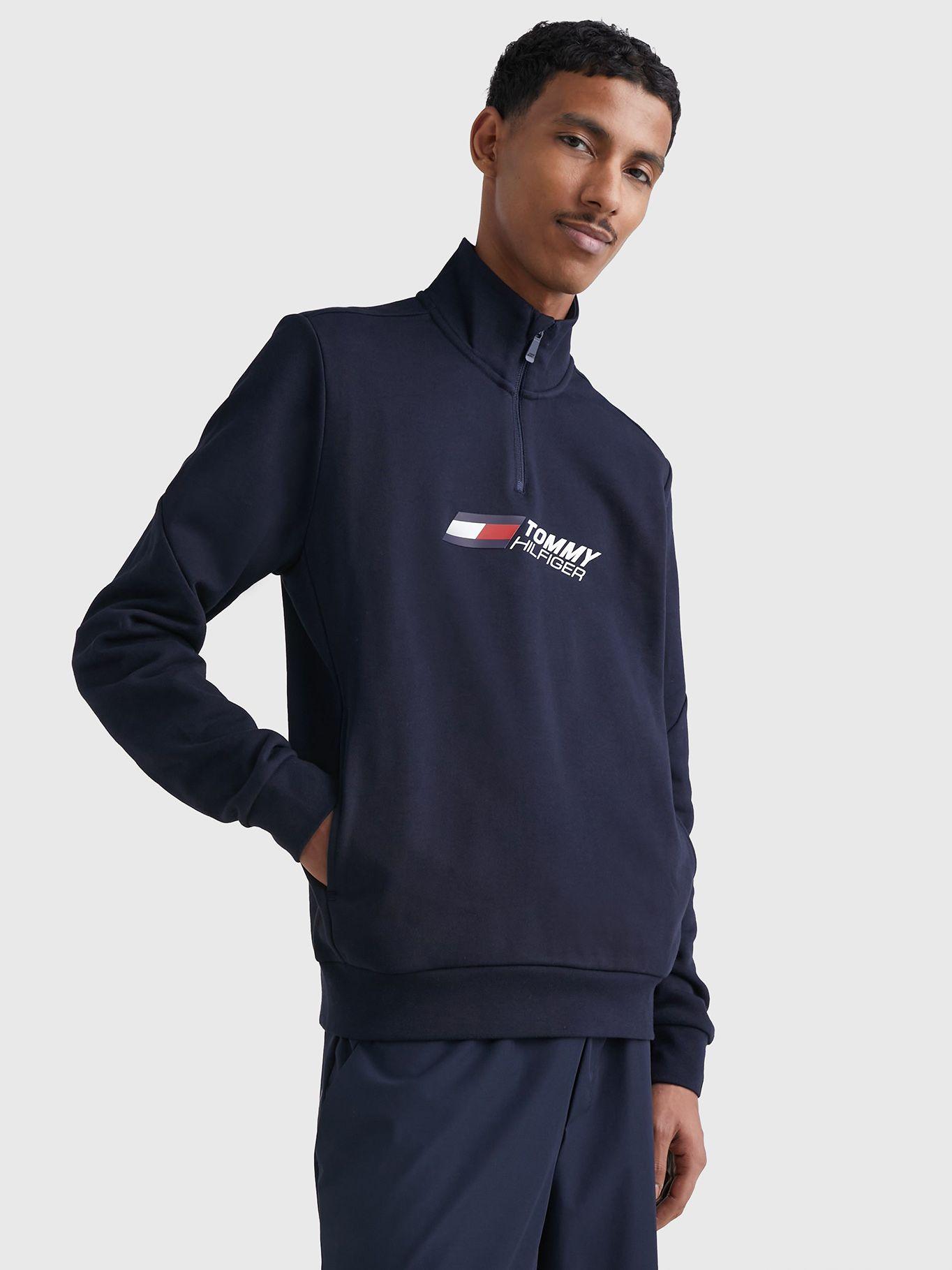 Polerón Sport Essential Medio Zip Azul Tommy Hilfiger-0