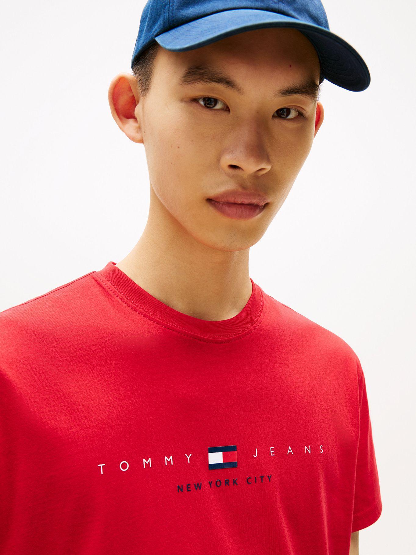 Polera Flag Linear Logo Rojo XLE Tommy Jeans-3
