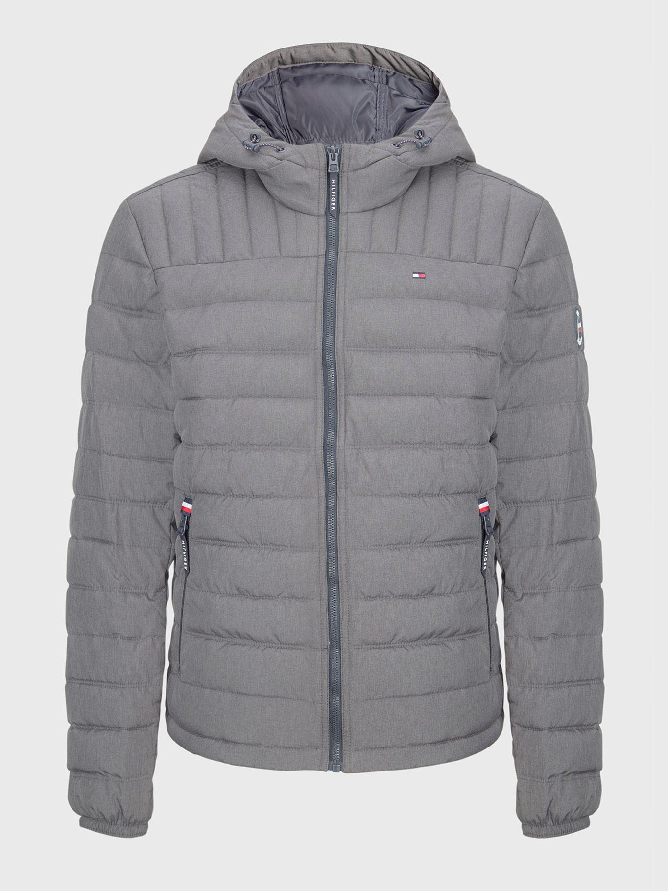 Parka Weight Quilted Colorblock Gris Tommy Hilfiger-0