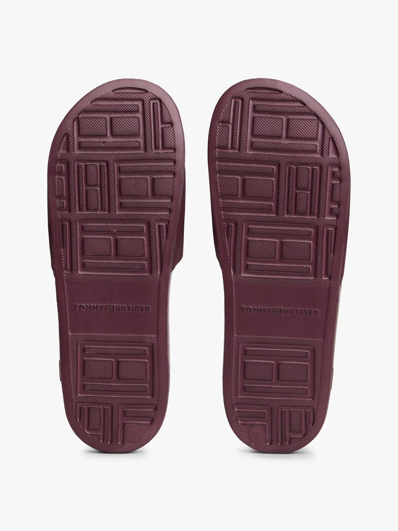 Sandalias Texturizadas Con Logo Burdeo Tommy Hilfiger-3