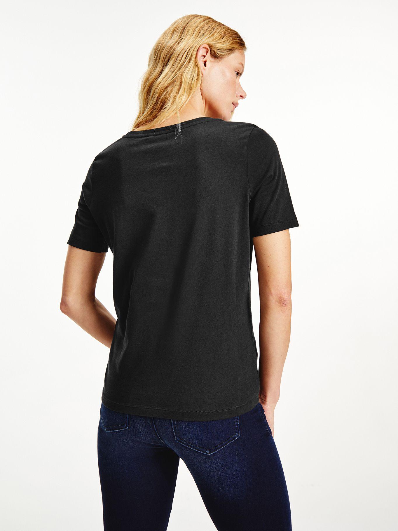 Polera Feather Print Negro Tommy Hilfiger F2-1