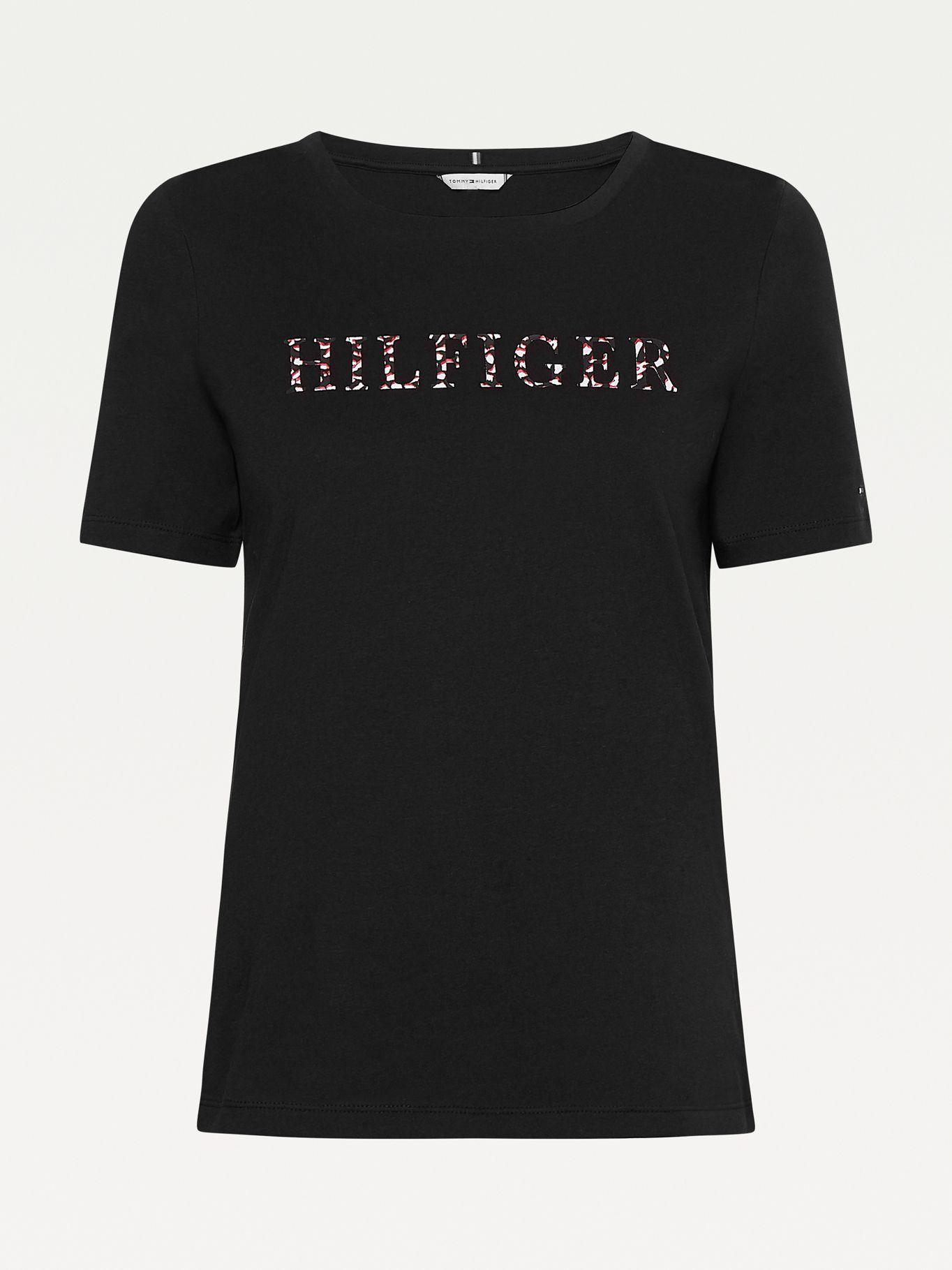 Polera Feather Print Negro Tommy Hilfiger F2-3