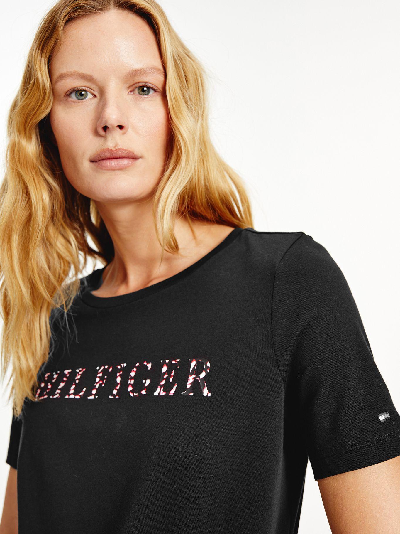 Polera Feather Print Negro Tommy Hilfiger F2-2