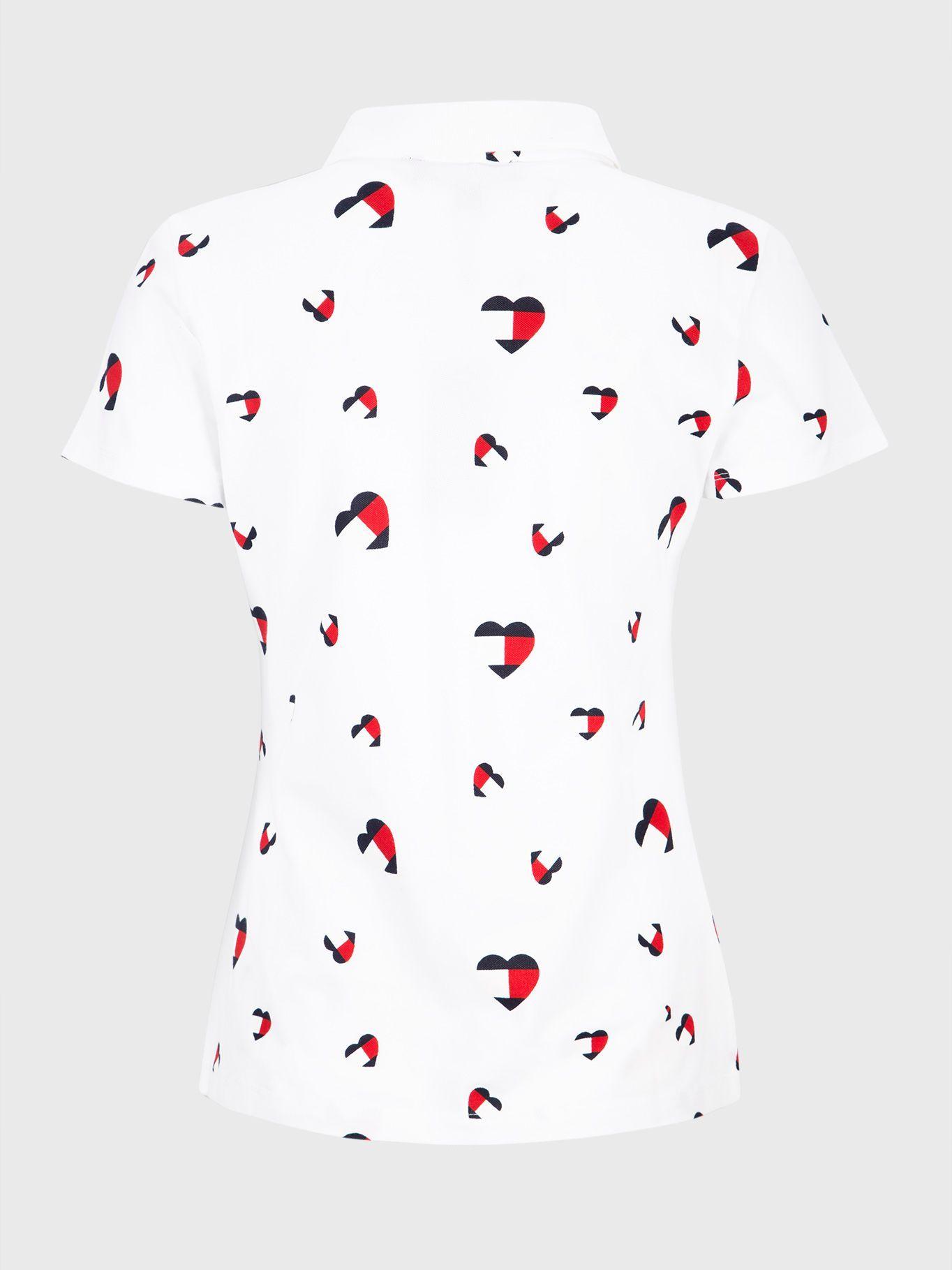 Polo Hearts Print Blanco Tommy Hilfiger-1