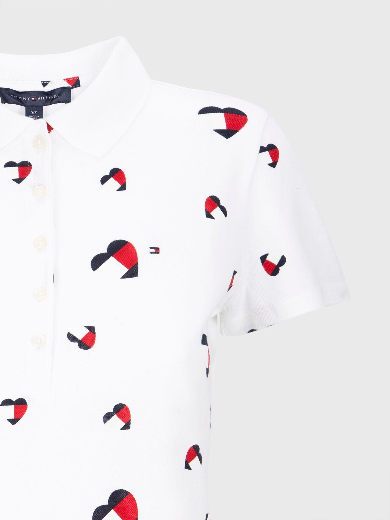 Polo Hearts Print Blanco Tommy Hilfiger-3