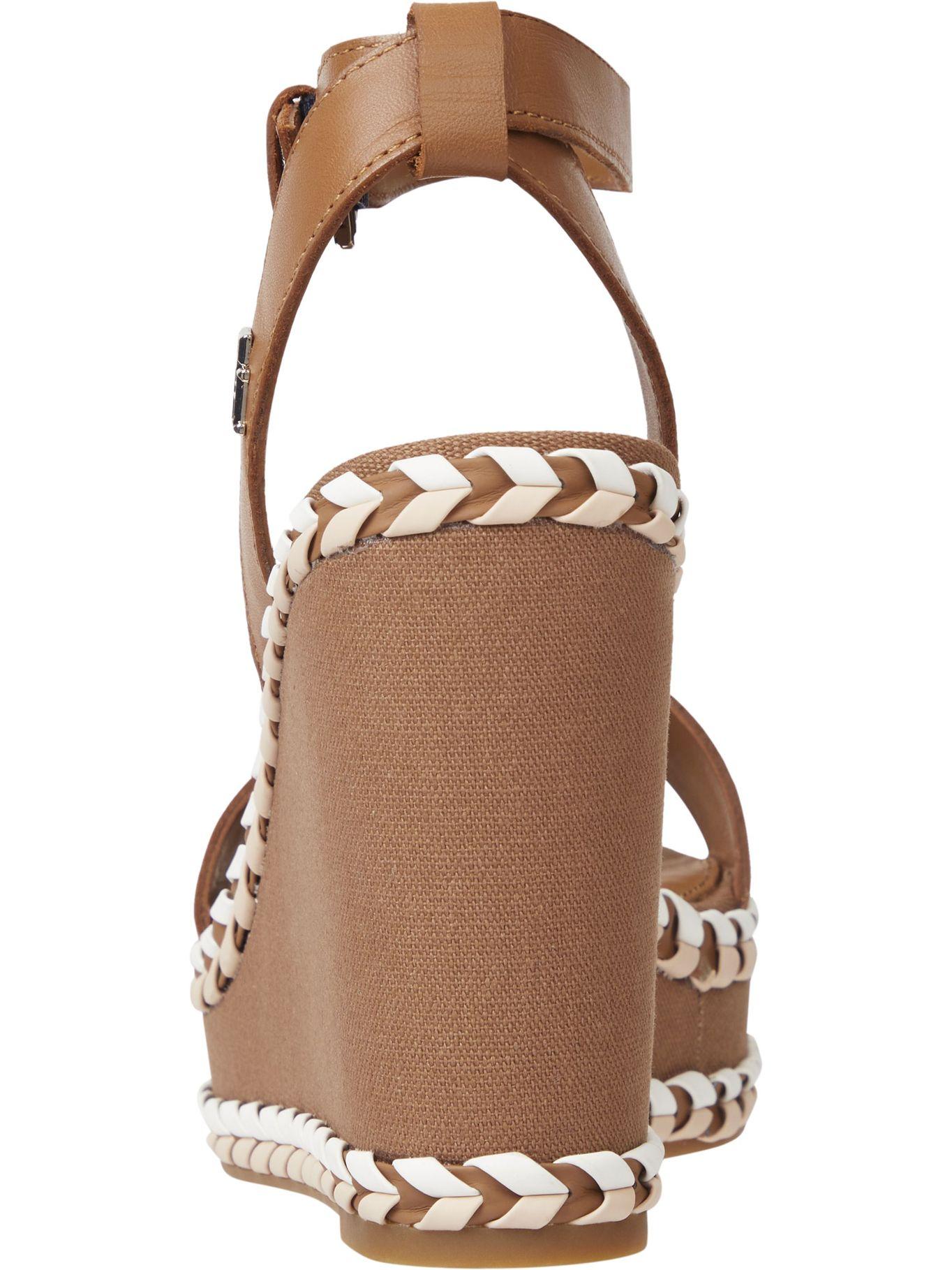 Sandalias New Wedge Con Logo Café Tommy Hilfiger-4