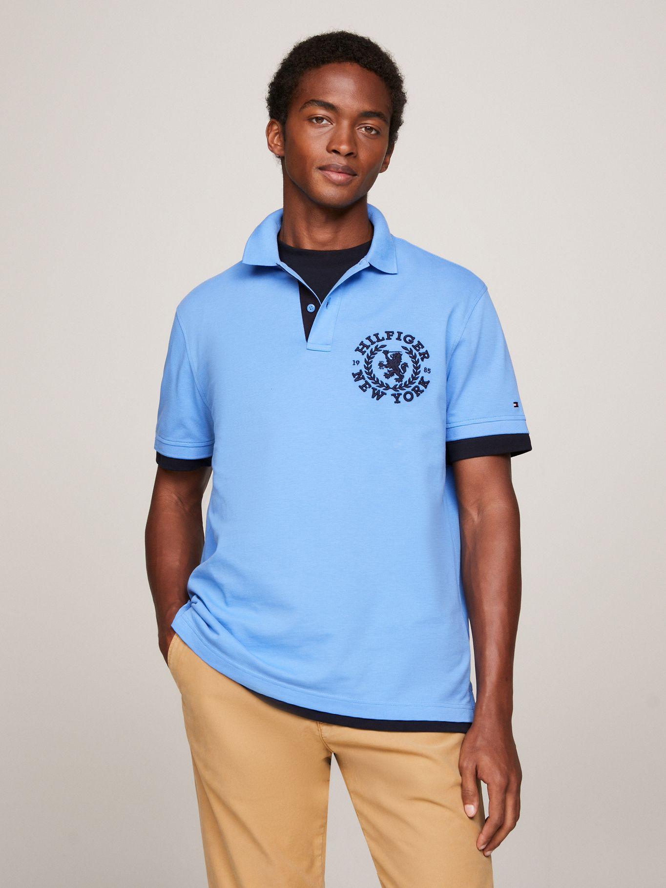 Polo Regular Fit Small Logo Celeste Tommy Hilfiger-0