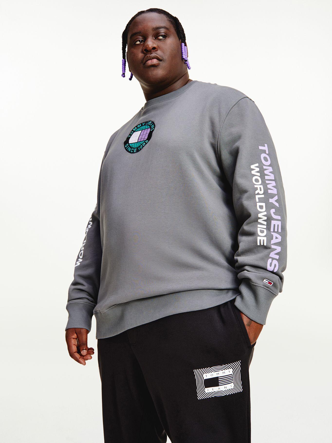 Polerón Plus Size Unity Gris Tommy Jeans MY2-0