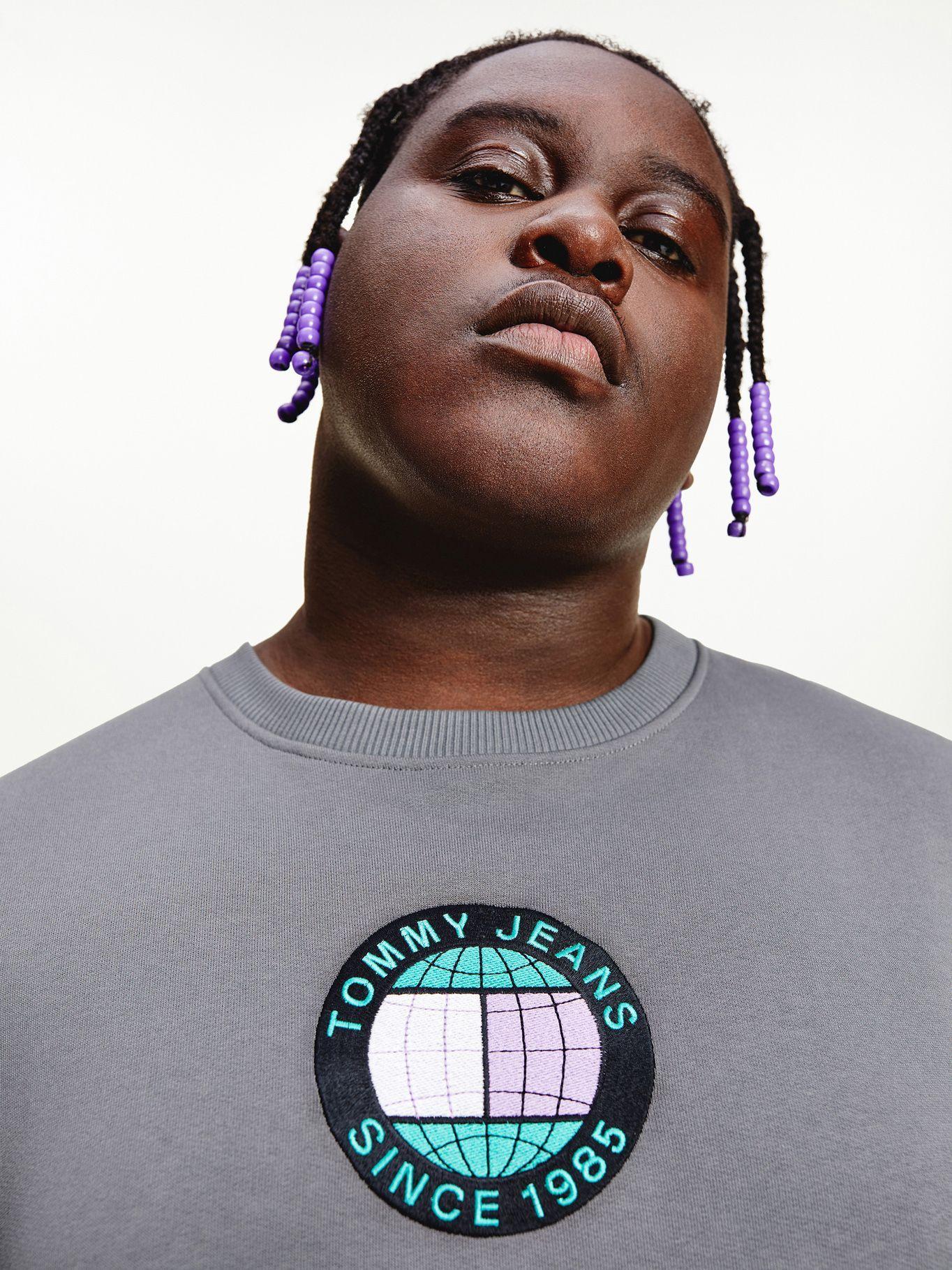 Polerón Plus Size Unity Gris Tommy Jeans MY2-2