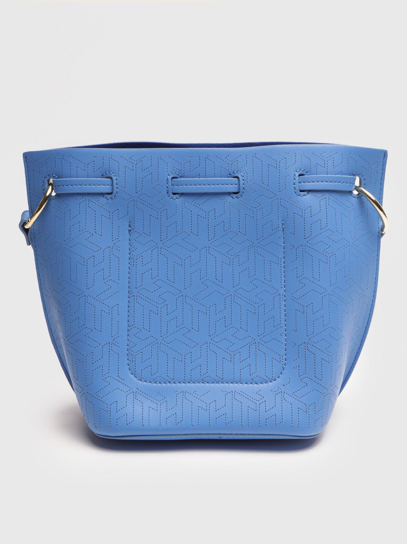Bolso Pequeño Con Cierre De Cordón Azul Tommy Hilfiger-1