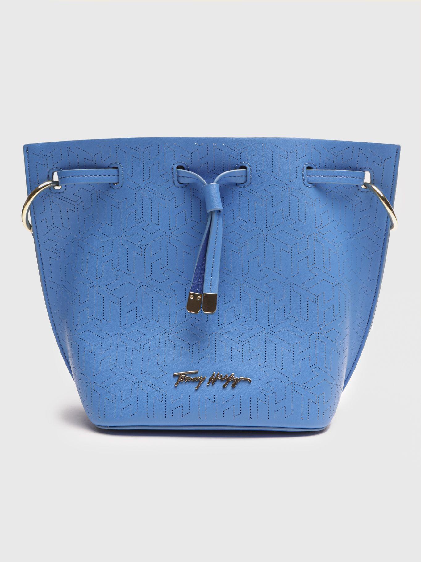 Bolso Pequeño Con Cierre De Cordón Azul Tommy Hilfiger-0