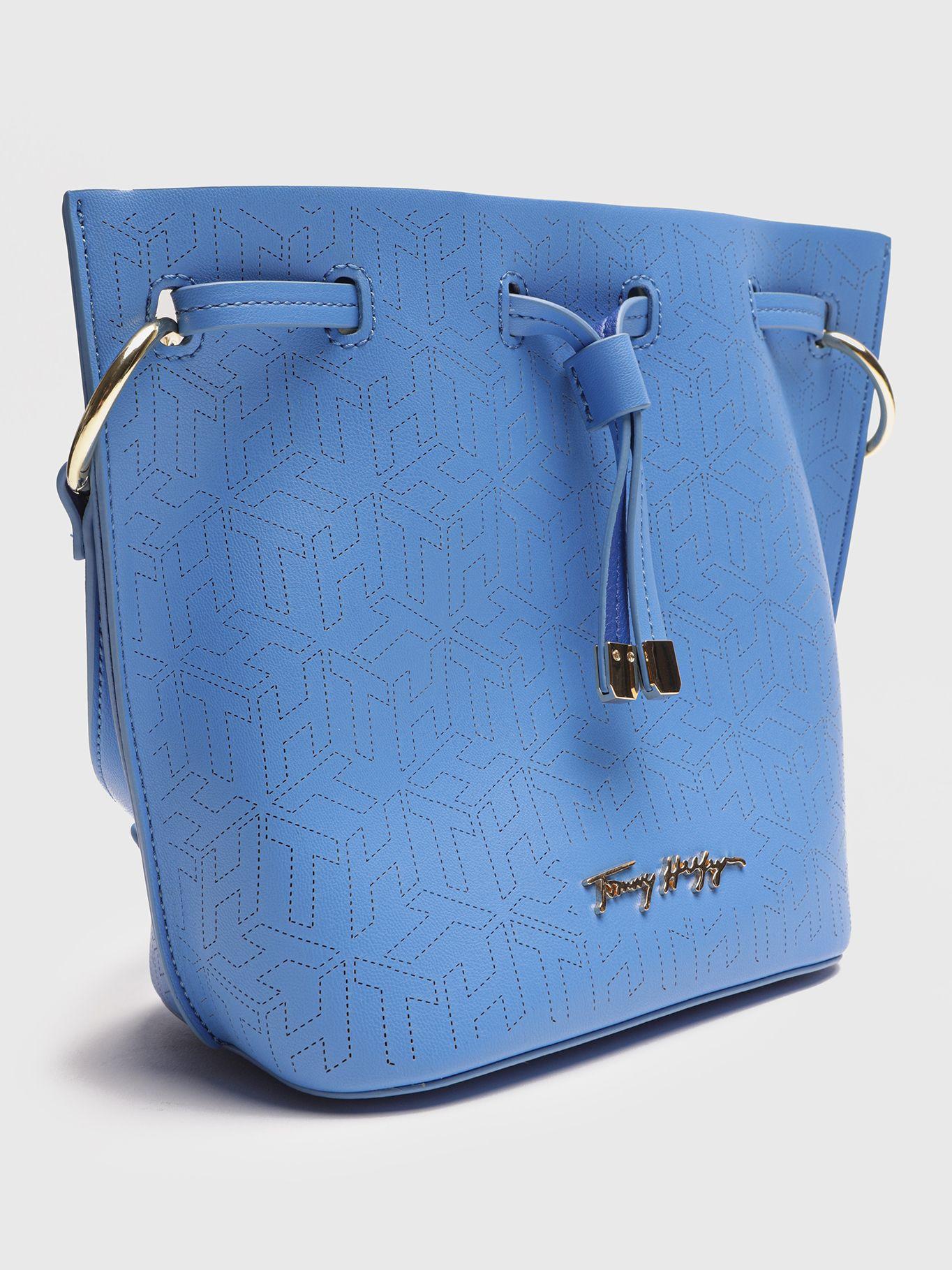 Bolso Pequeño Con Cierre De Cordón Azul Tommy Hilfiger-2
