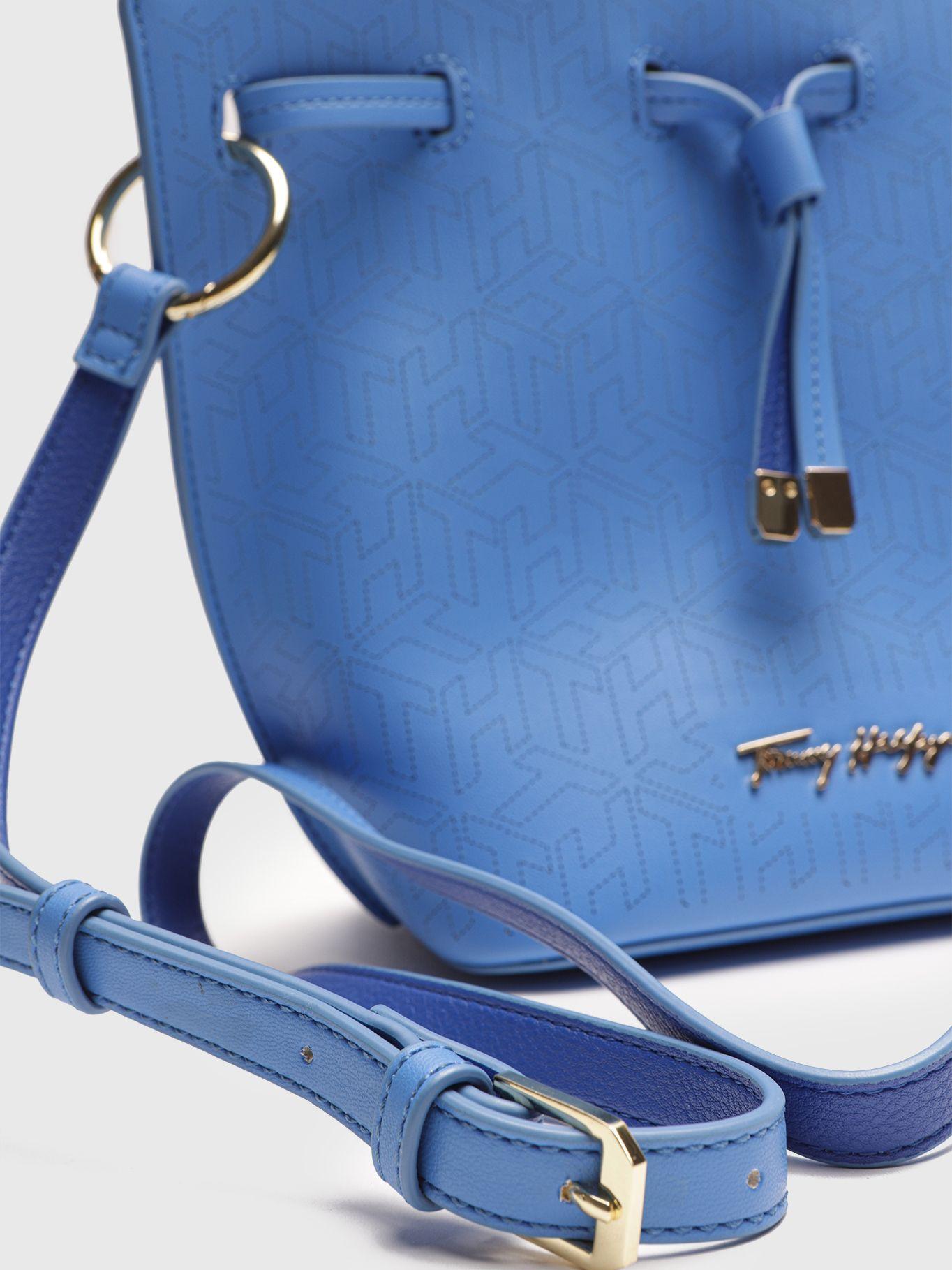Bolso Pequeño Con Cierre De Cordón Azul Tommy Hilfiger-4