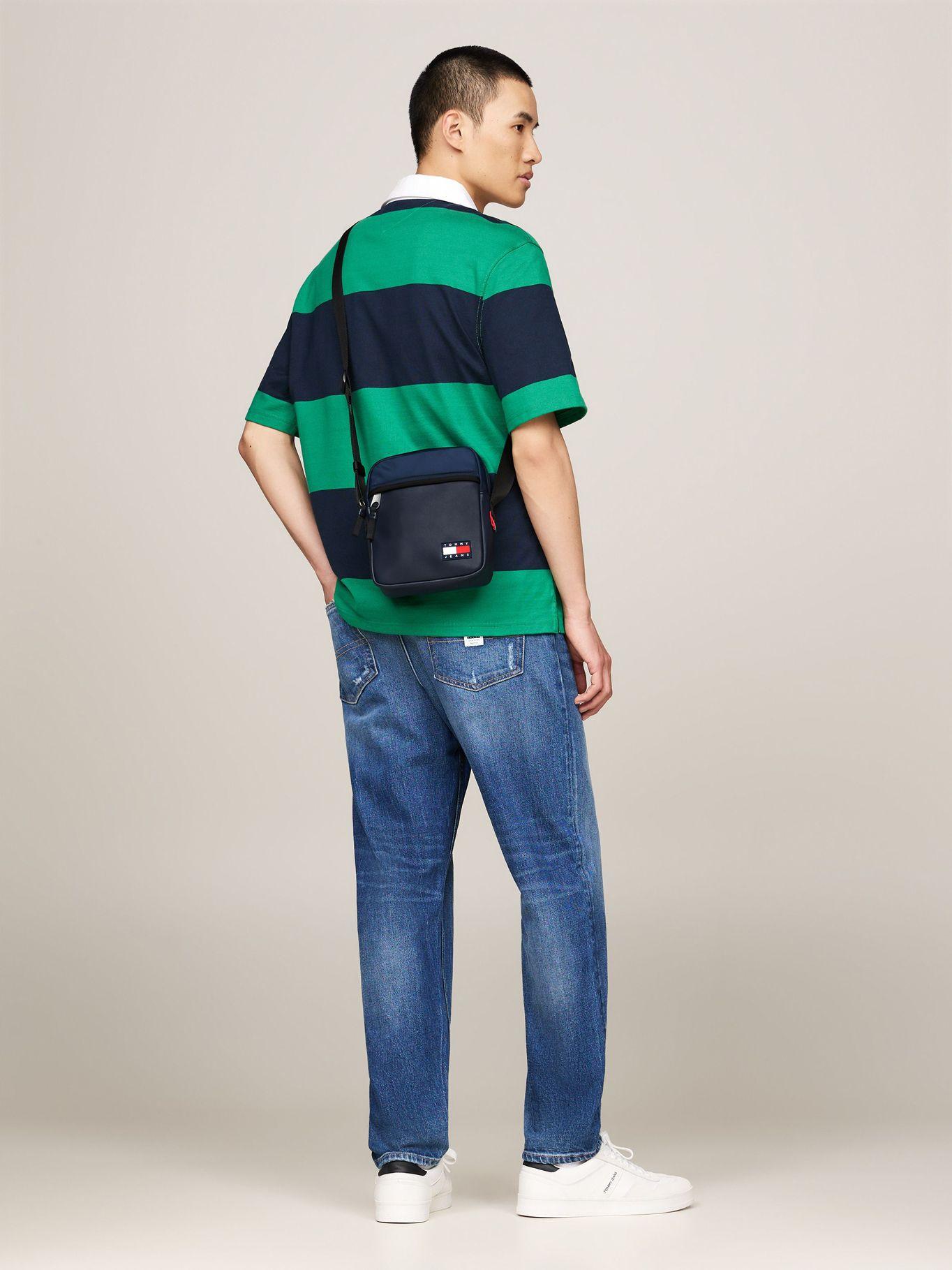 Bolso Reporter Logo Con Parche Azul Tommy Hilfiger-1