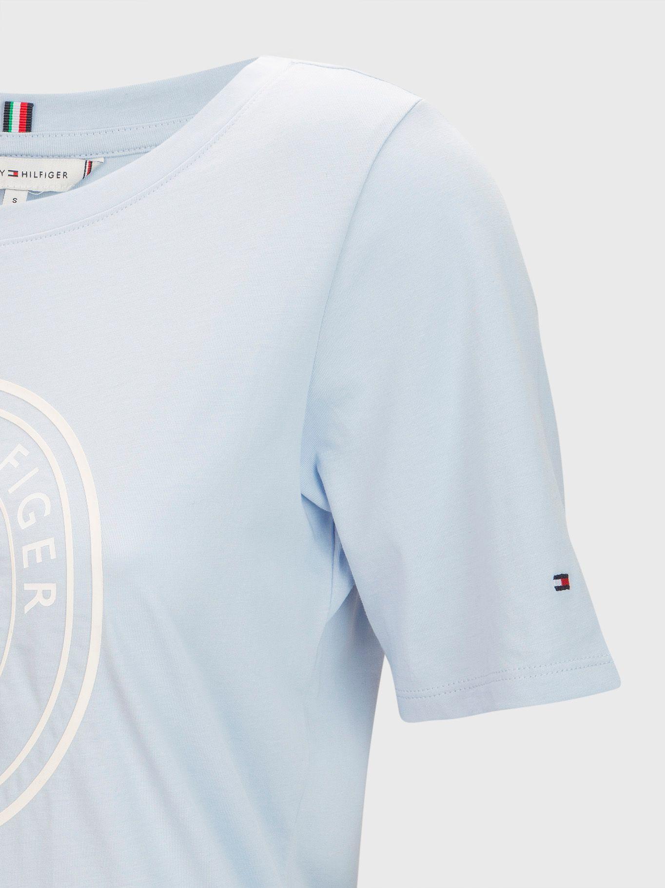 Polera C-Neck Circle Logo Azul Tommy Hilfiger-3