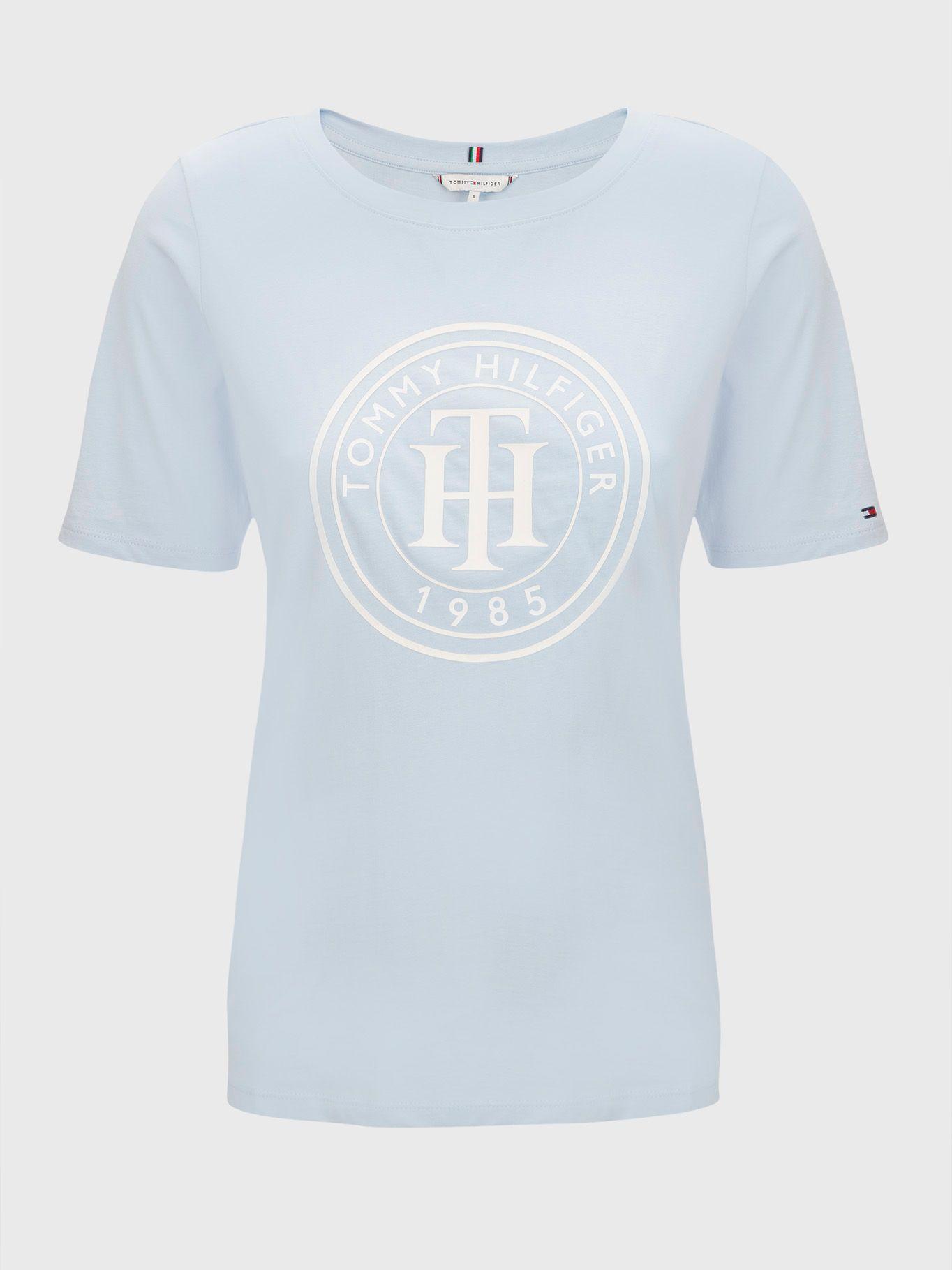Polera C-Neck Circle Logo Azul Tommy Hilfiger-0