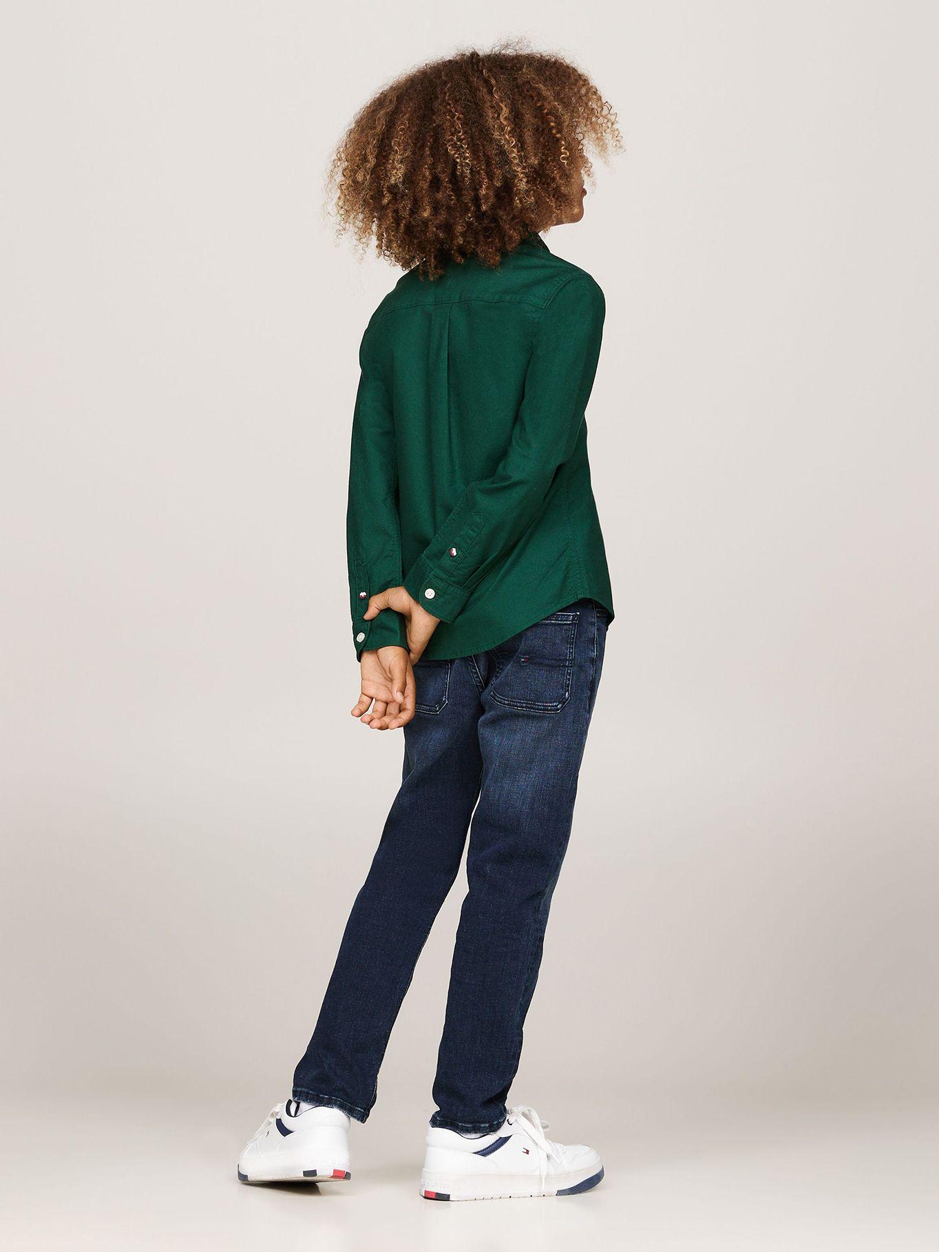 Camisa Oxford Corte Regular Verde Tommy Hilfiger-2