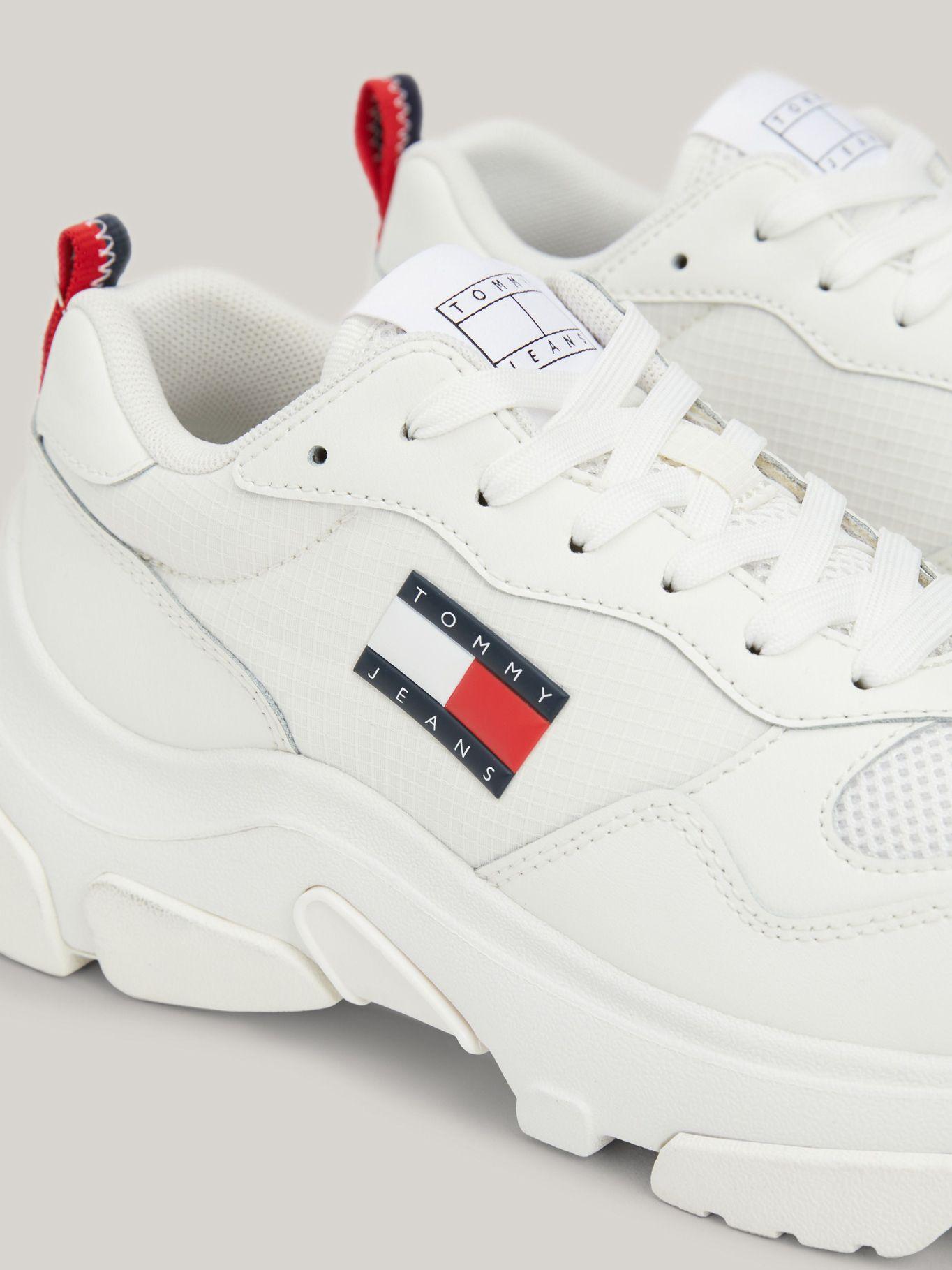 Zapatillas De Cuero De Estilo Running Blanco Tommy Jeans-6
