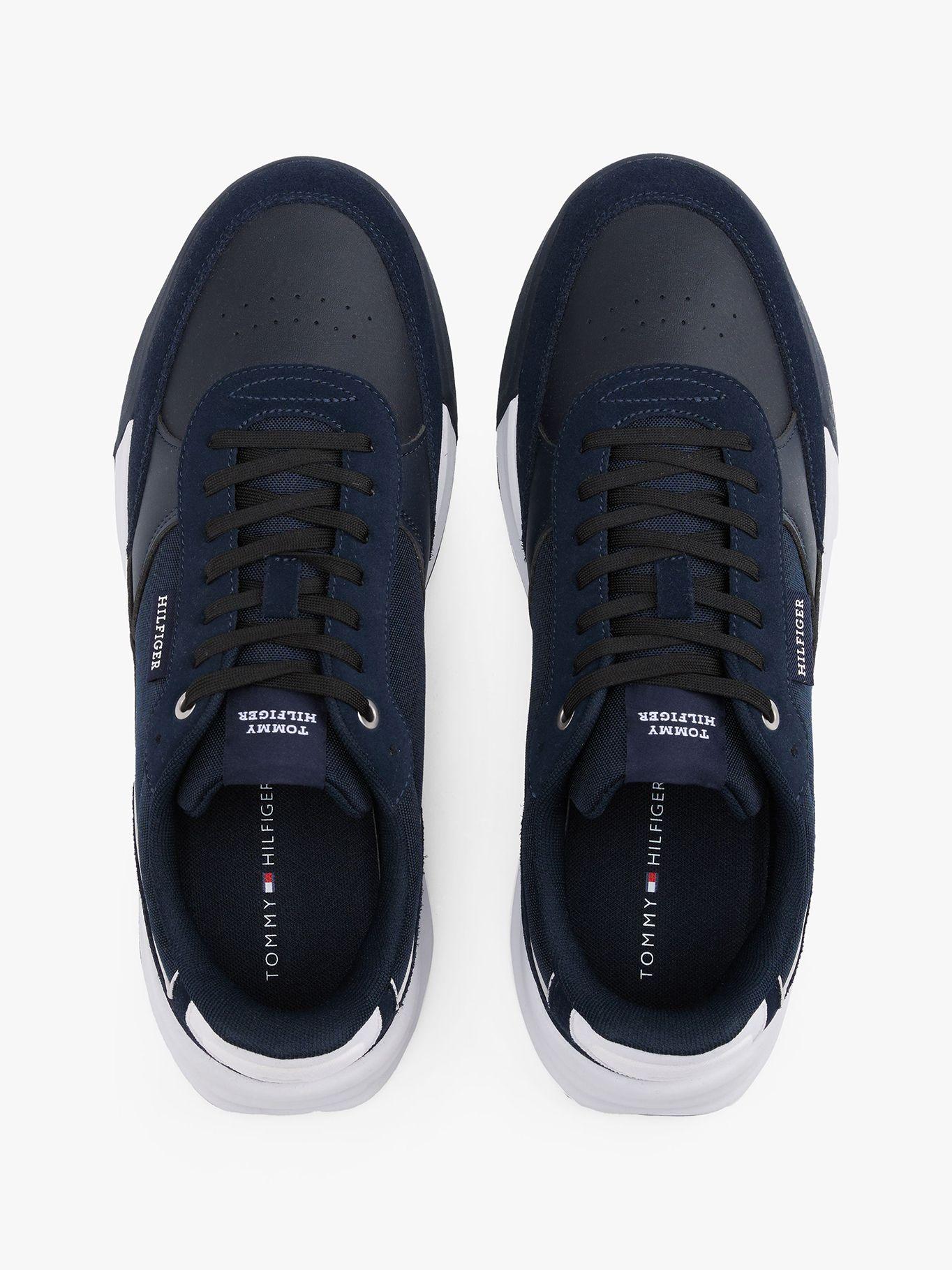 Zapatillas Retro Runner Mix De Cuero Azul Tommy Hilfiger-2