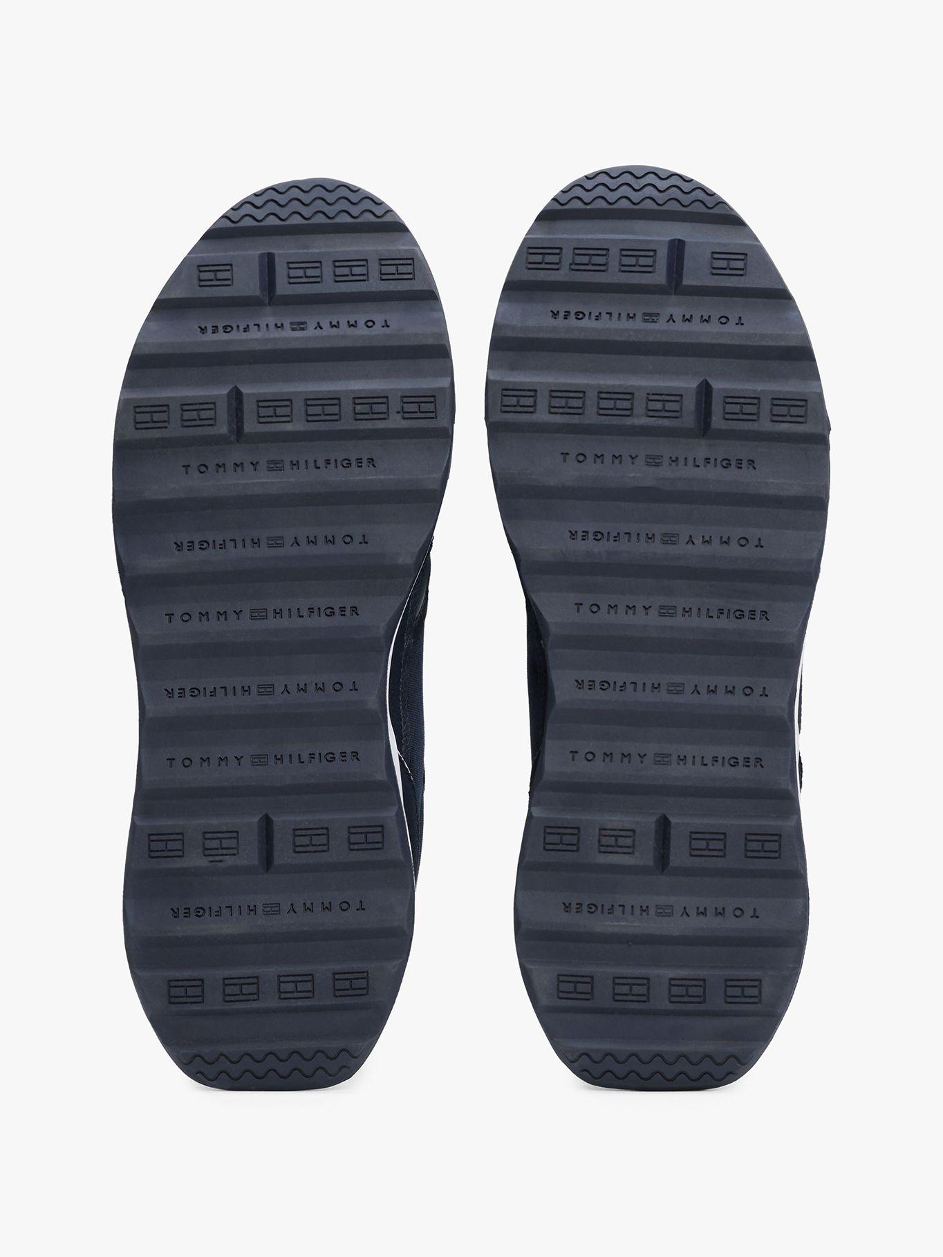 Zapatillas Retro Runner Mix De Cuero Azul Tommy Hilfiger-3