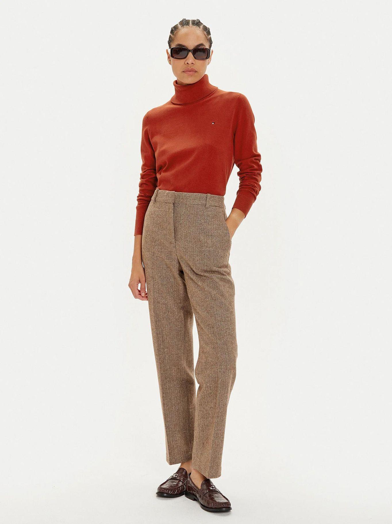 Sweater De Cuello Alto Con Logo Rojo Tommy Hilfiger-1