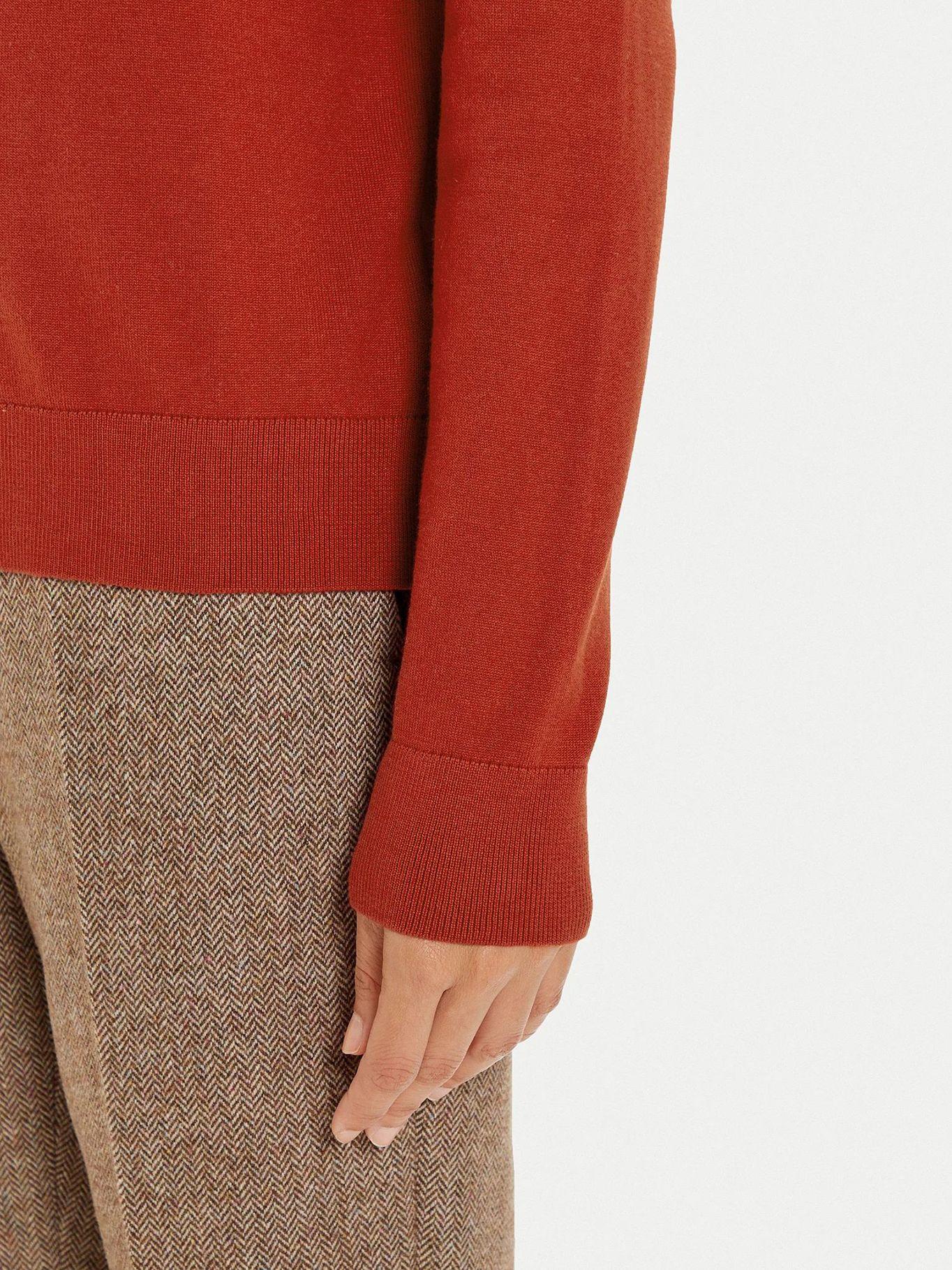 Sweater De Cuello Alto Con Logo Rojo Tommy Hilfiger-4