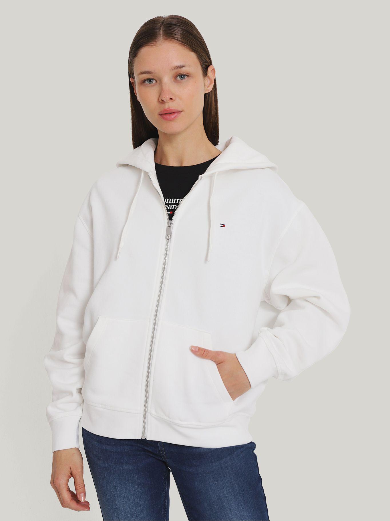 Polerón Hoodie Con Logo Flag Blanco Tommy Hilfiger-0