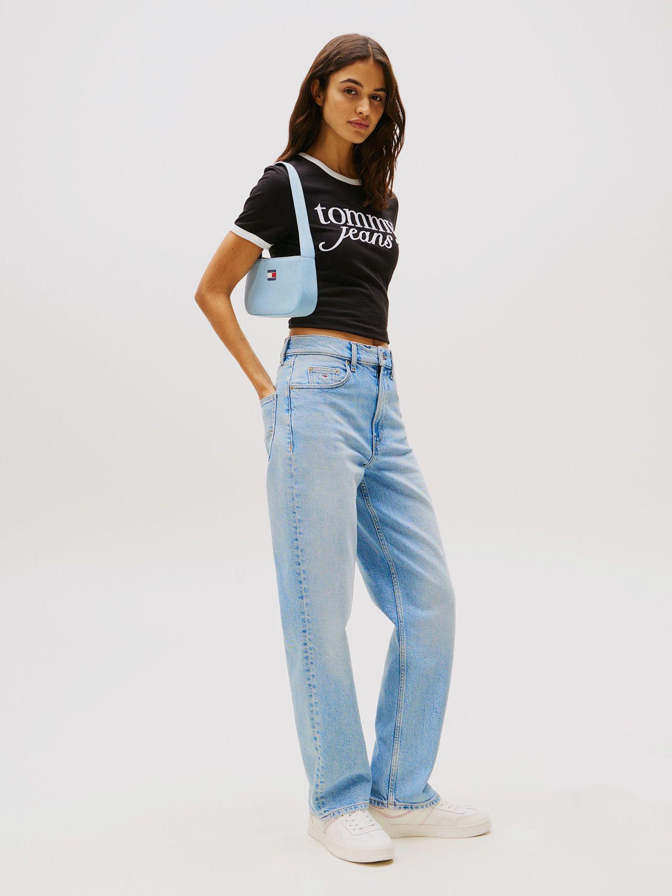 Polera Ringer Con Logo Negro Tommy Jeans-1