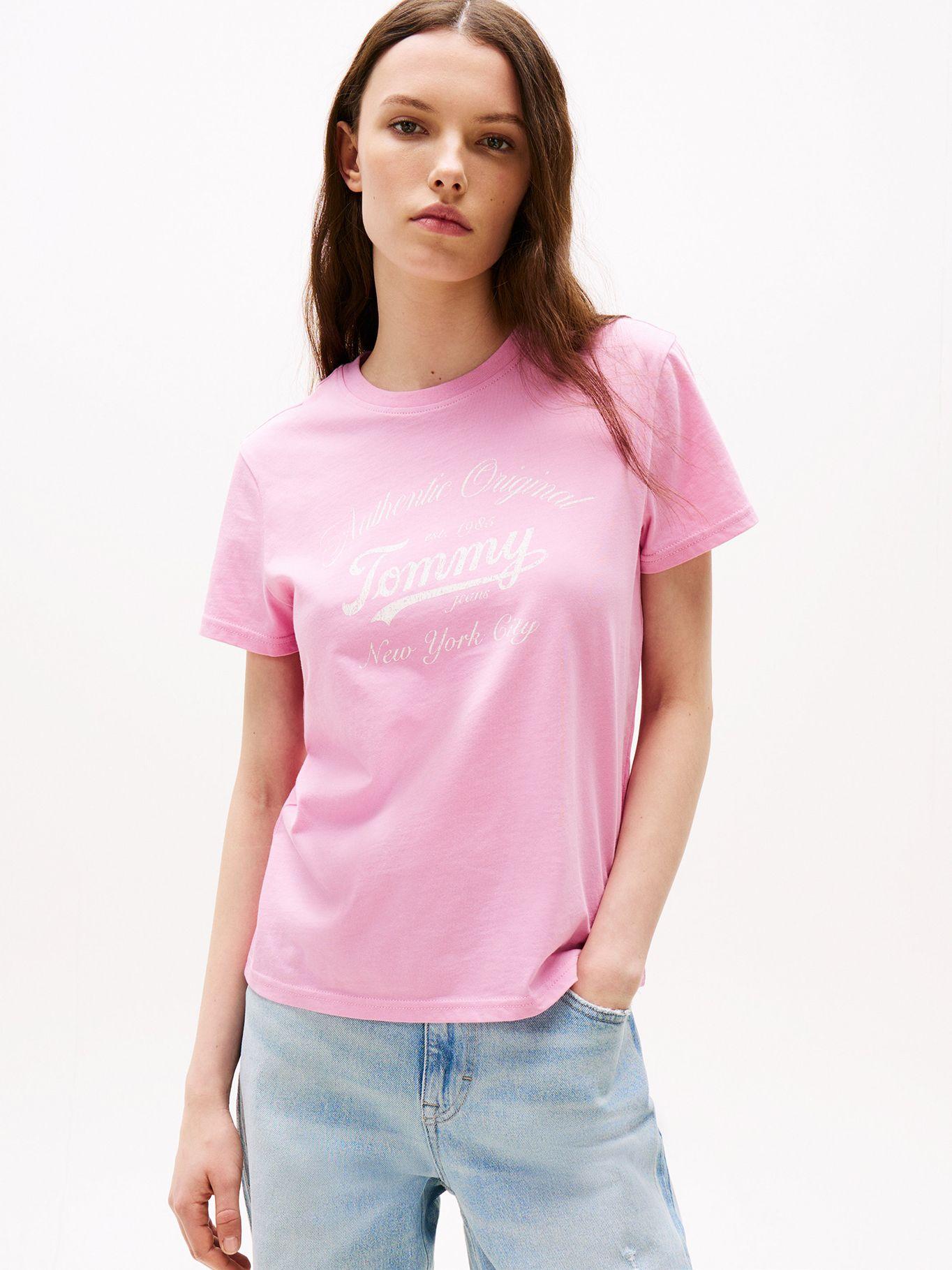 Polera Essential  Corte Regular Rosado U06 Tommy Jeans-0