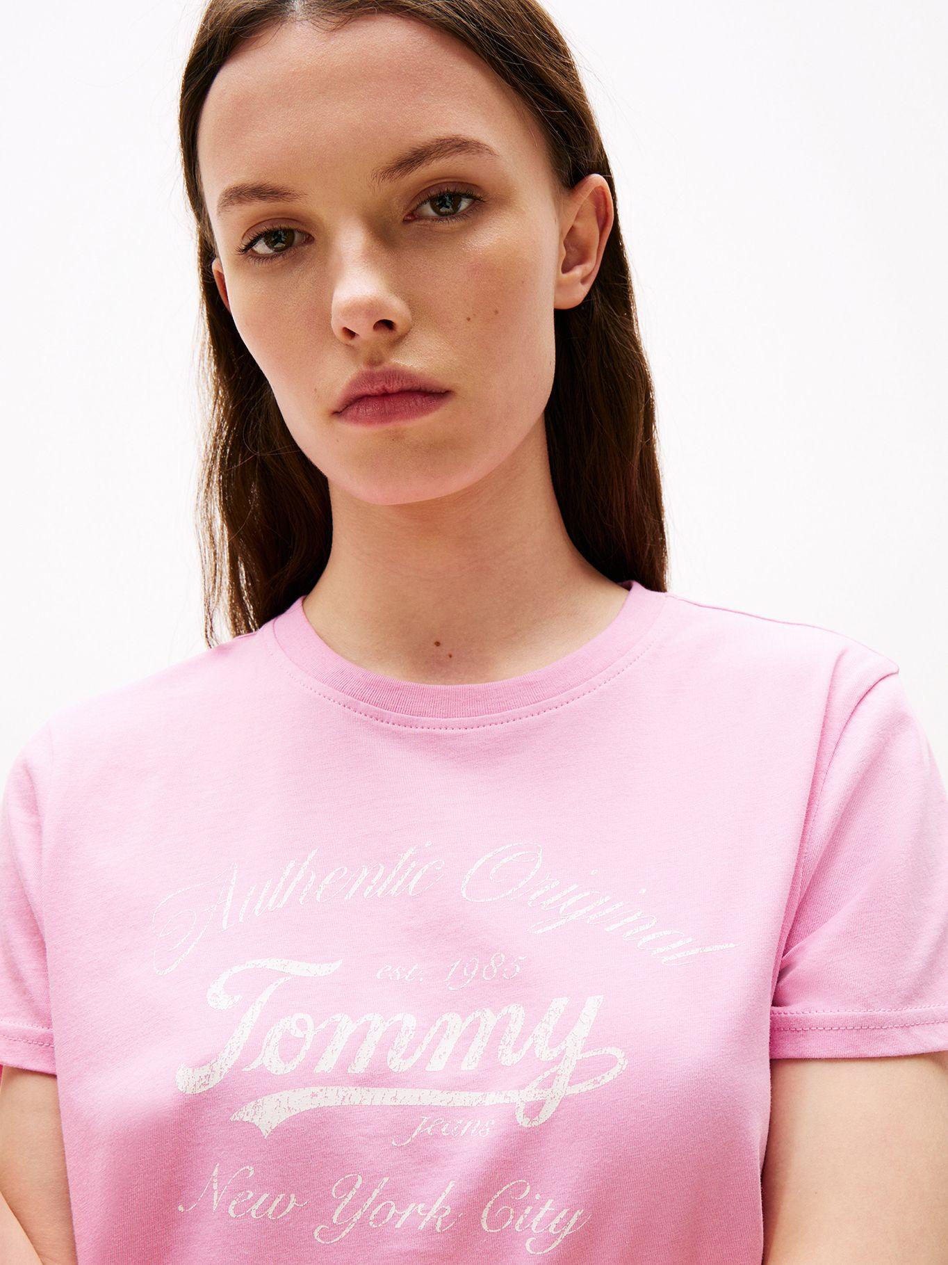 Polera Essential  Corte Regular Rosado U06 Tommy Jeans-3