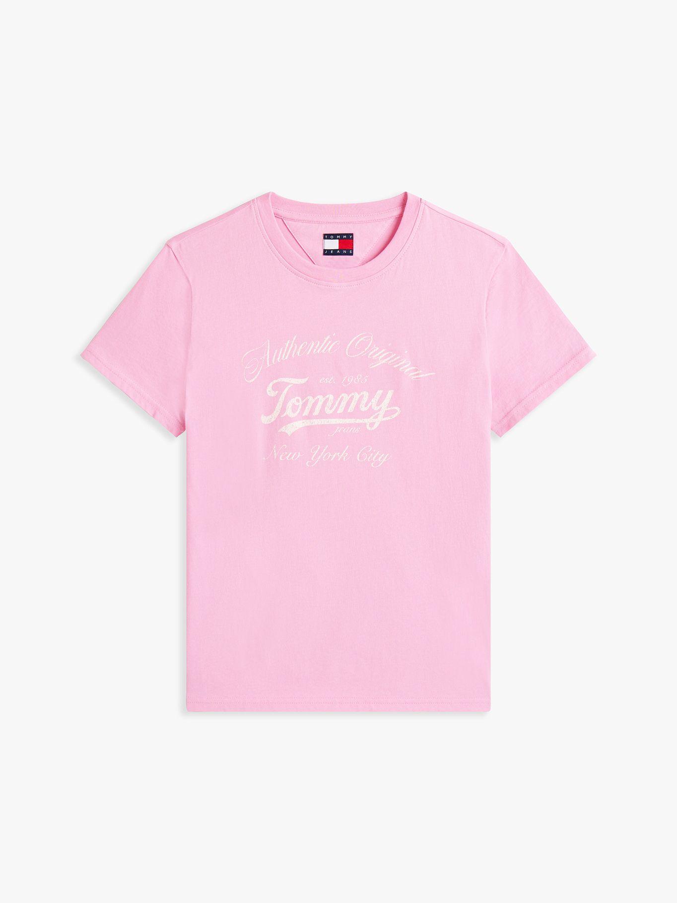Polera Essential  Corte Regular Rosado U06 Tommy Jeans-4