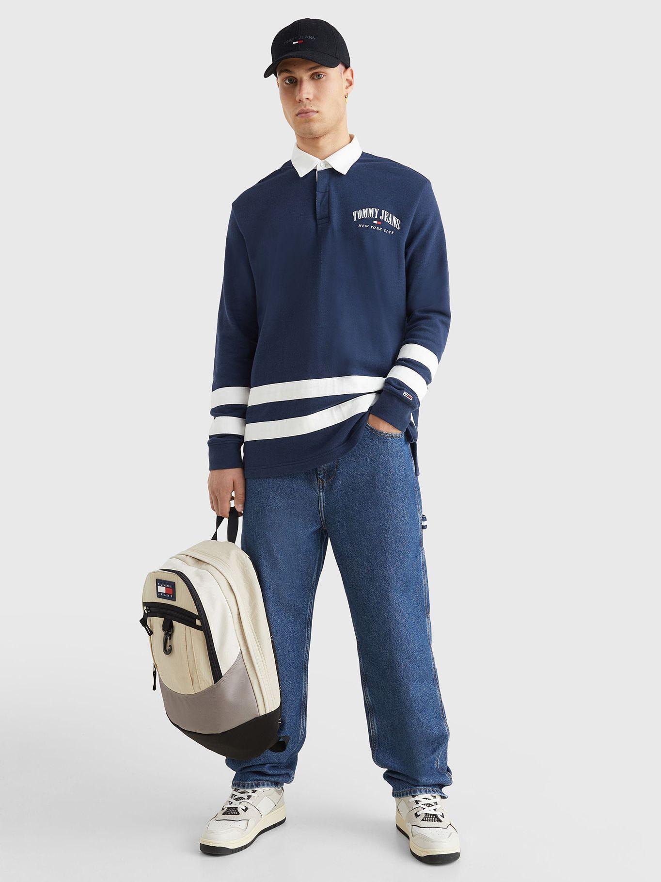 Polo Relaxed Varsity Rugby Azul Tommy Jeans-1